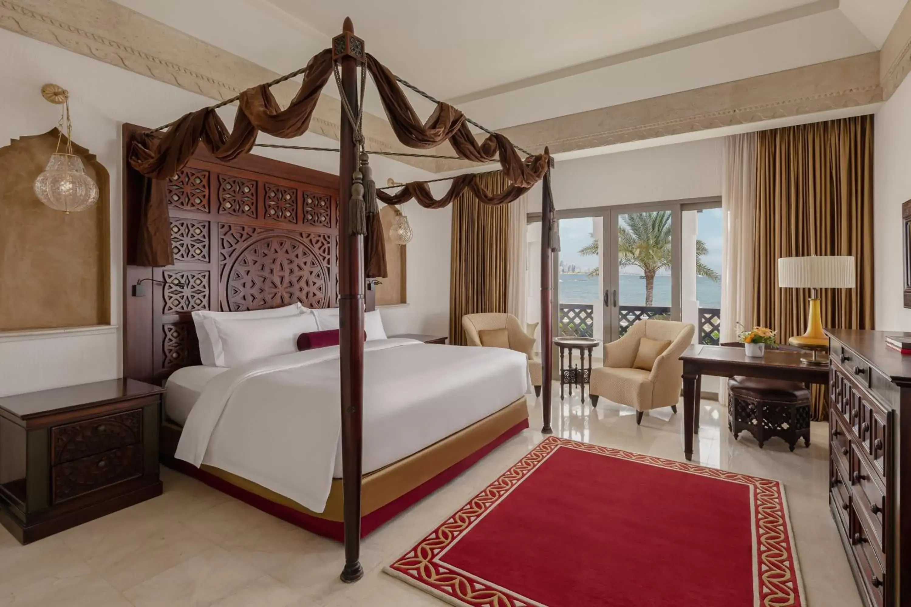 Deluxe Sea View Room, Guest room, 1 King, Sea view in Sharq Village & Spa, a Ritz-Carlton Hotel Deluxe Sea View Room, Guest room, 1 King, Sea view in Sharq Village & Spa, a Ritz-Carlton Hotel