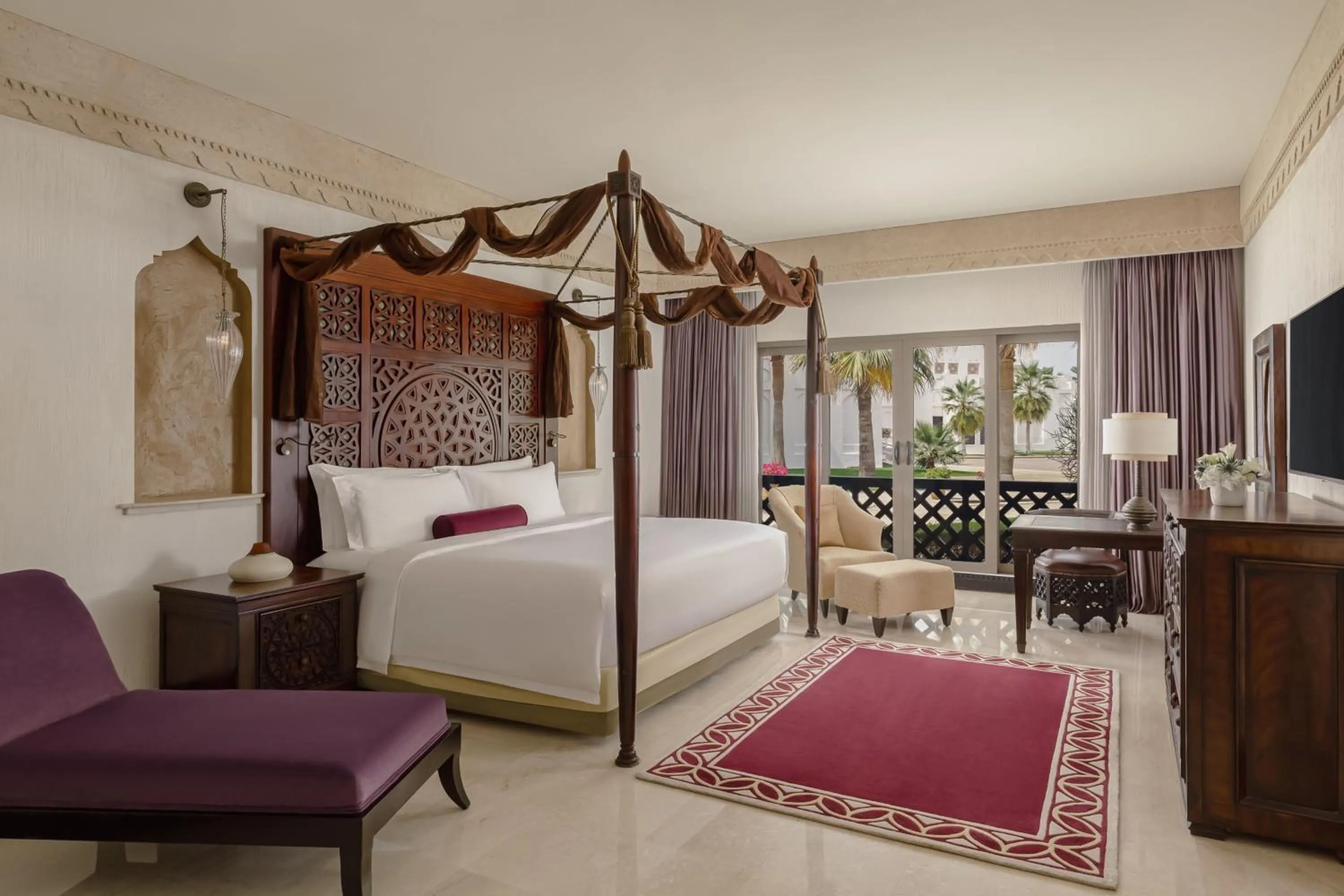 Bedroom, Bed in Sharq Village & Spa, a Ritz-Carlton Hotel