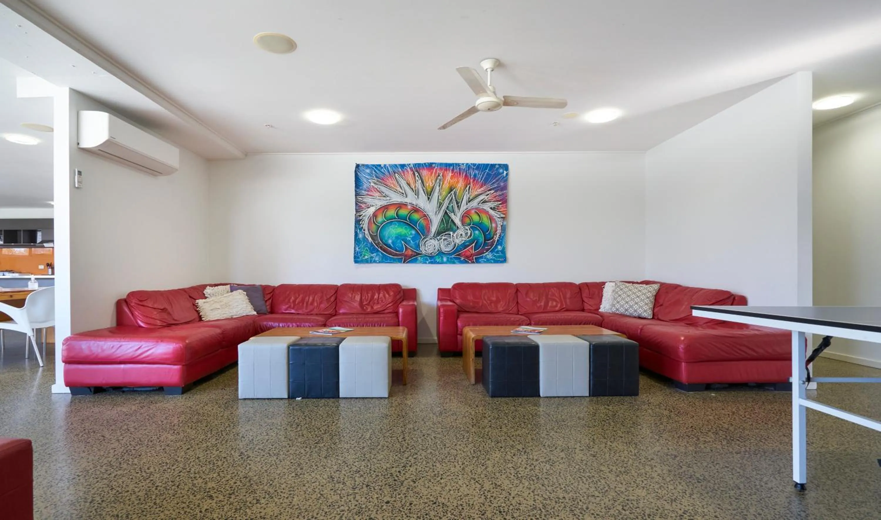 Communal lounge/ TV room in The Island Accommodation