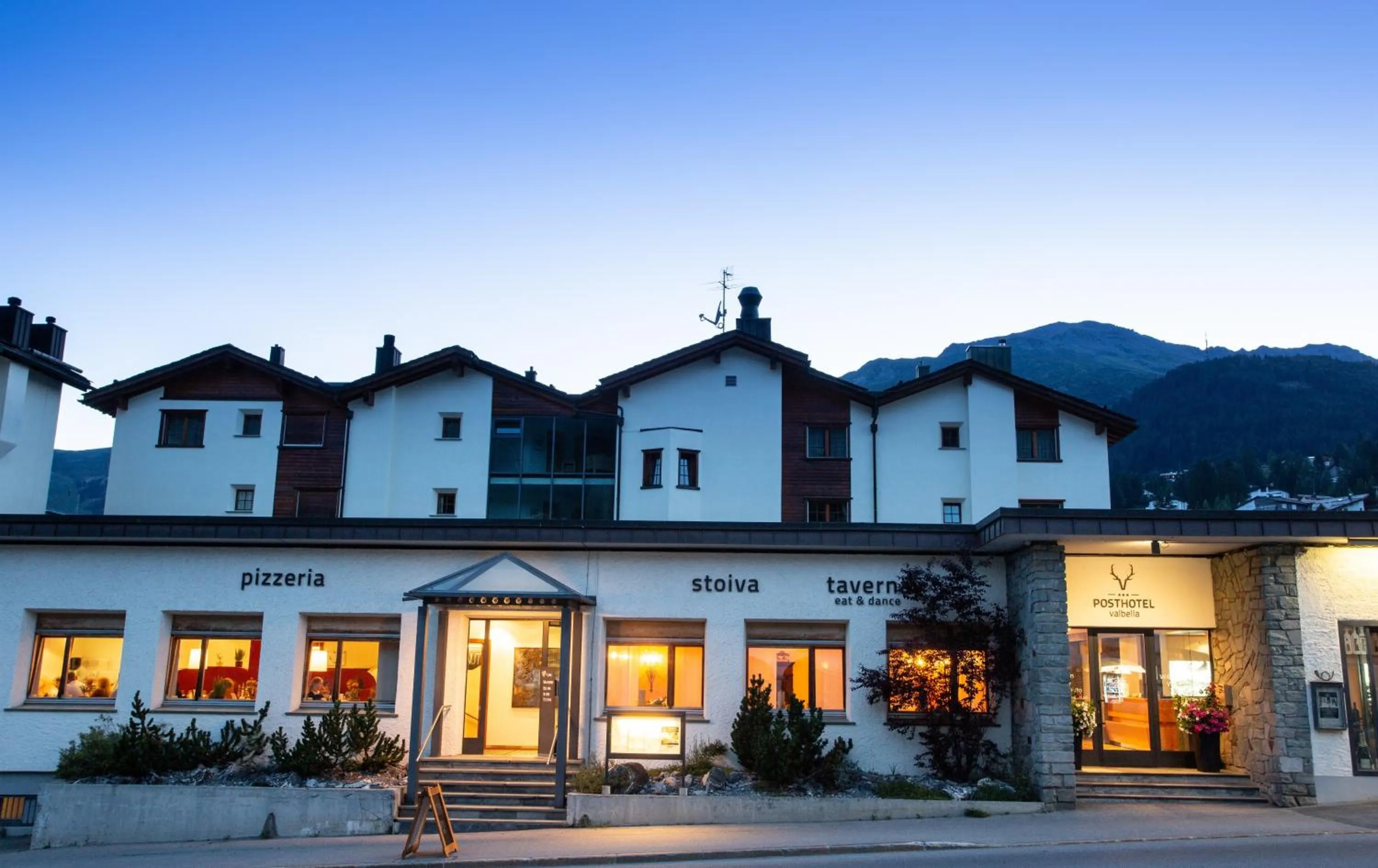 Facade/entrance in Posthotel Valbella - Berge, Spa & Wir