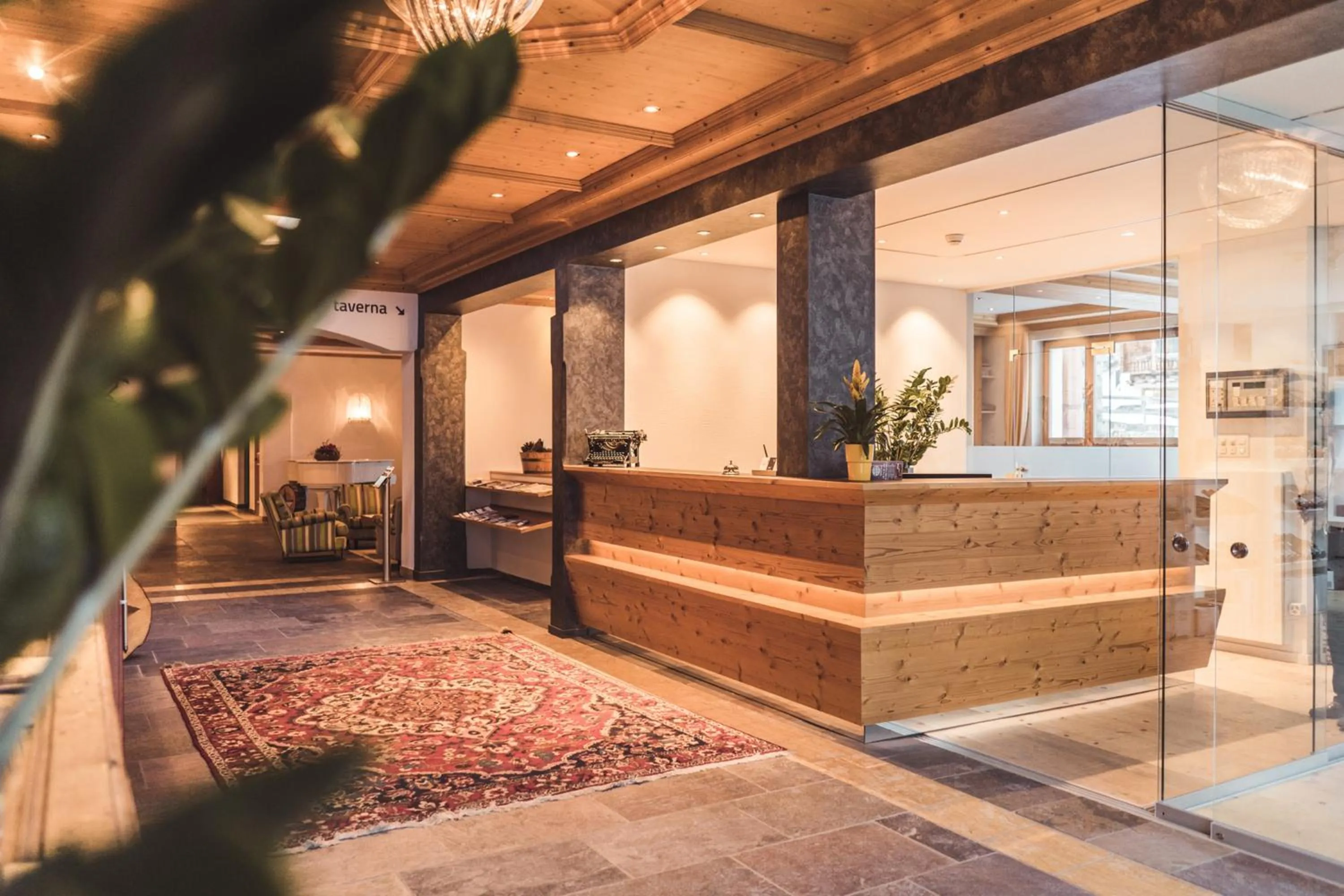 Lobby or reception in Posthotel Valbella - Berge, Spa & Wir