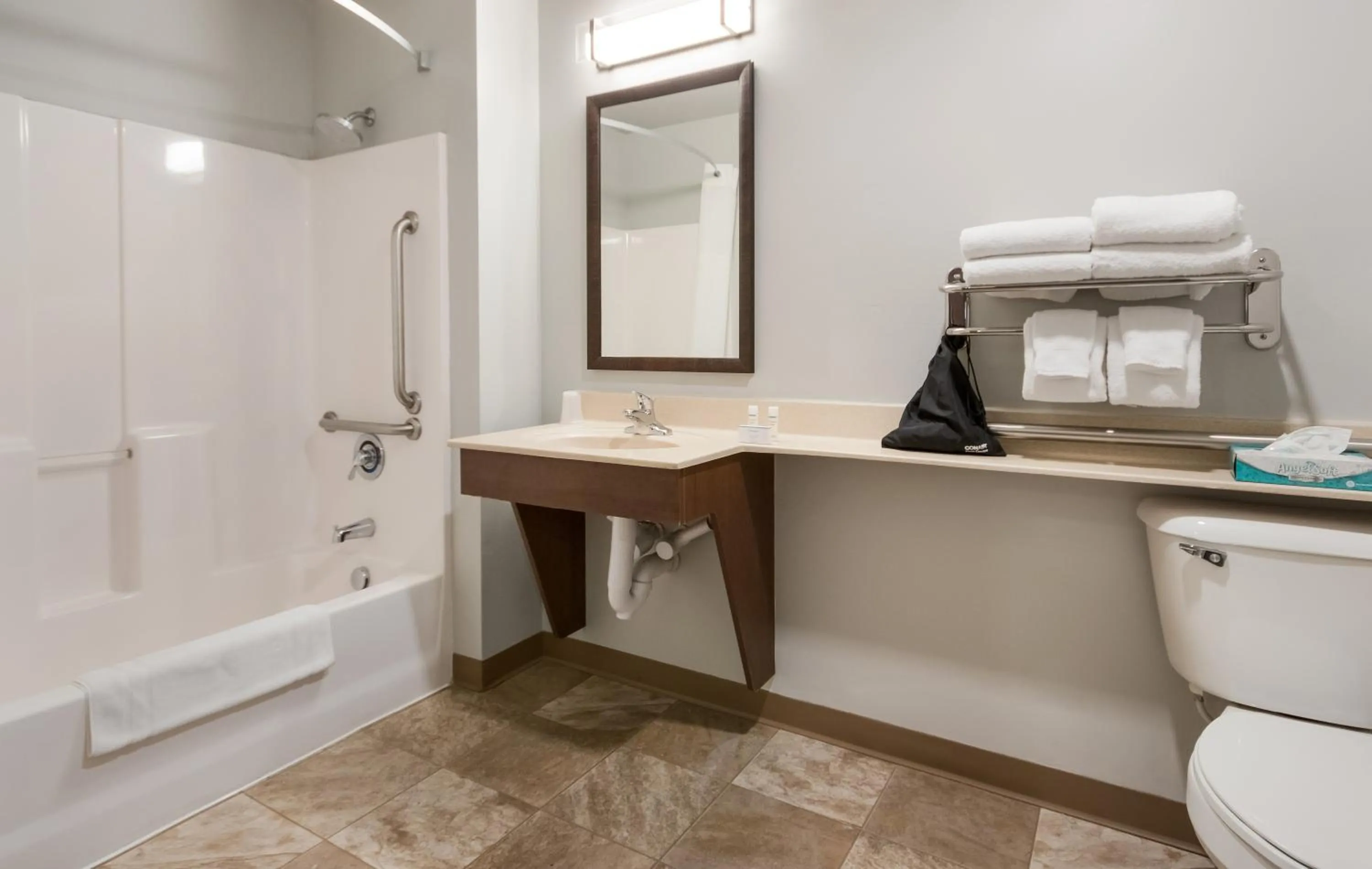 Bathroom in My Place Hotel-Council Bluffs/Omaha East, IA