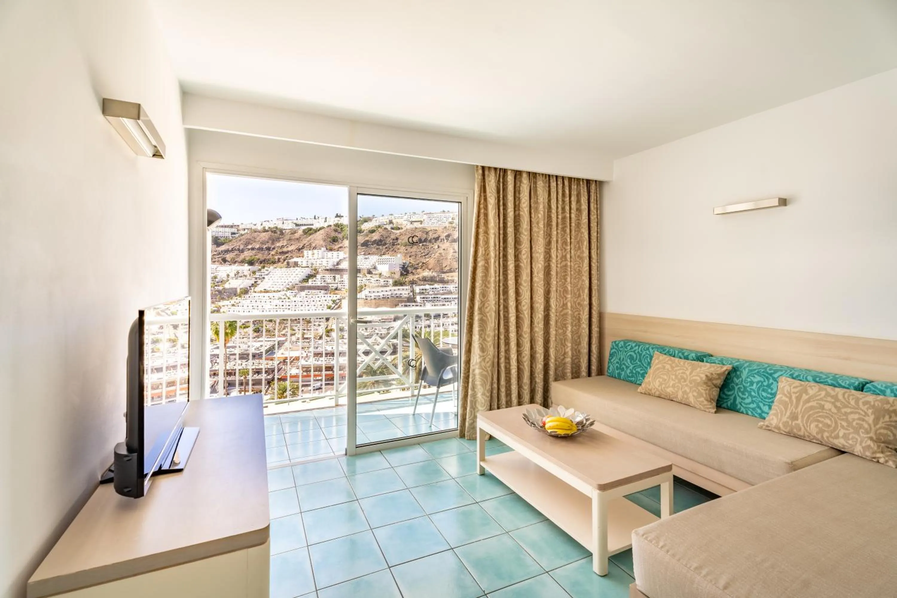 View (from property/room), Bed in Apartamentos Cabau Cala Dor