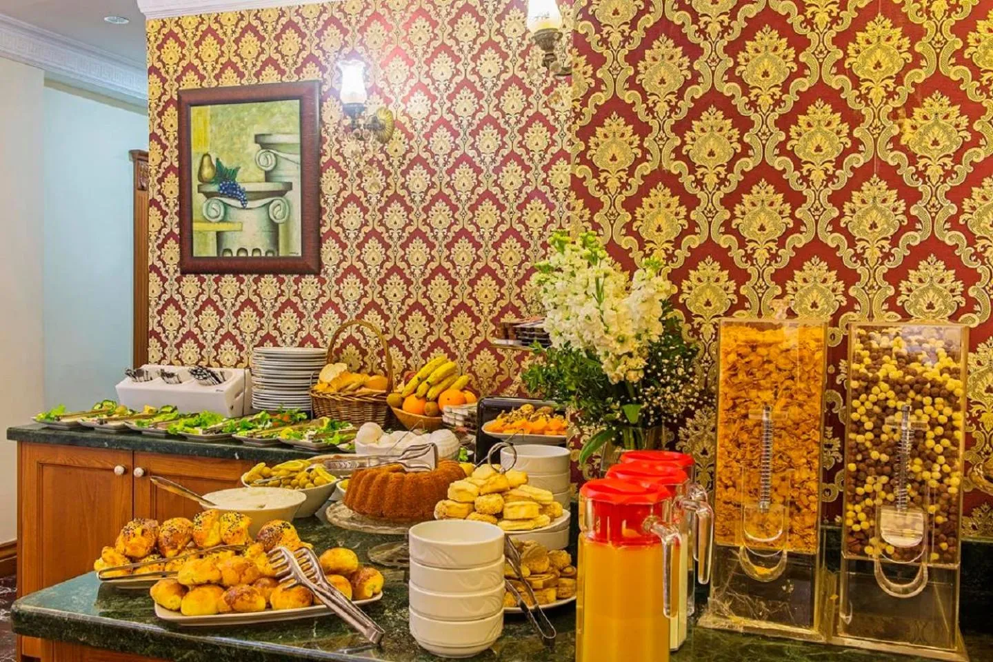 Buffet breakfast in Lausos Hotel Sultanahmet
