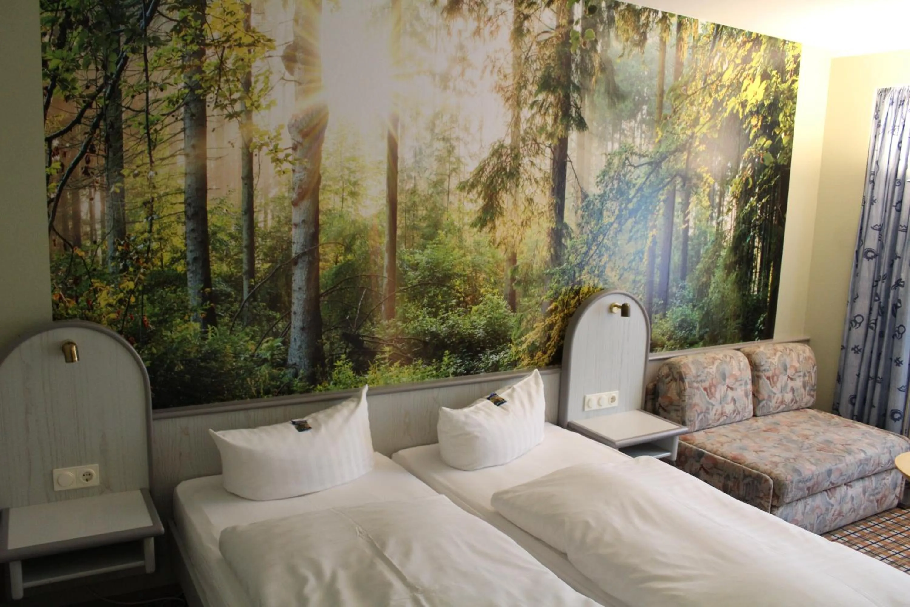 Bed in Hotel Rennsteig