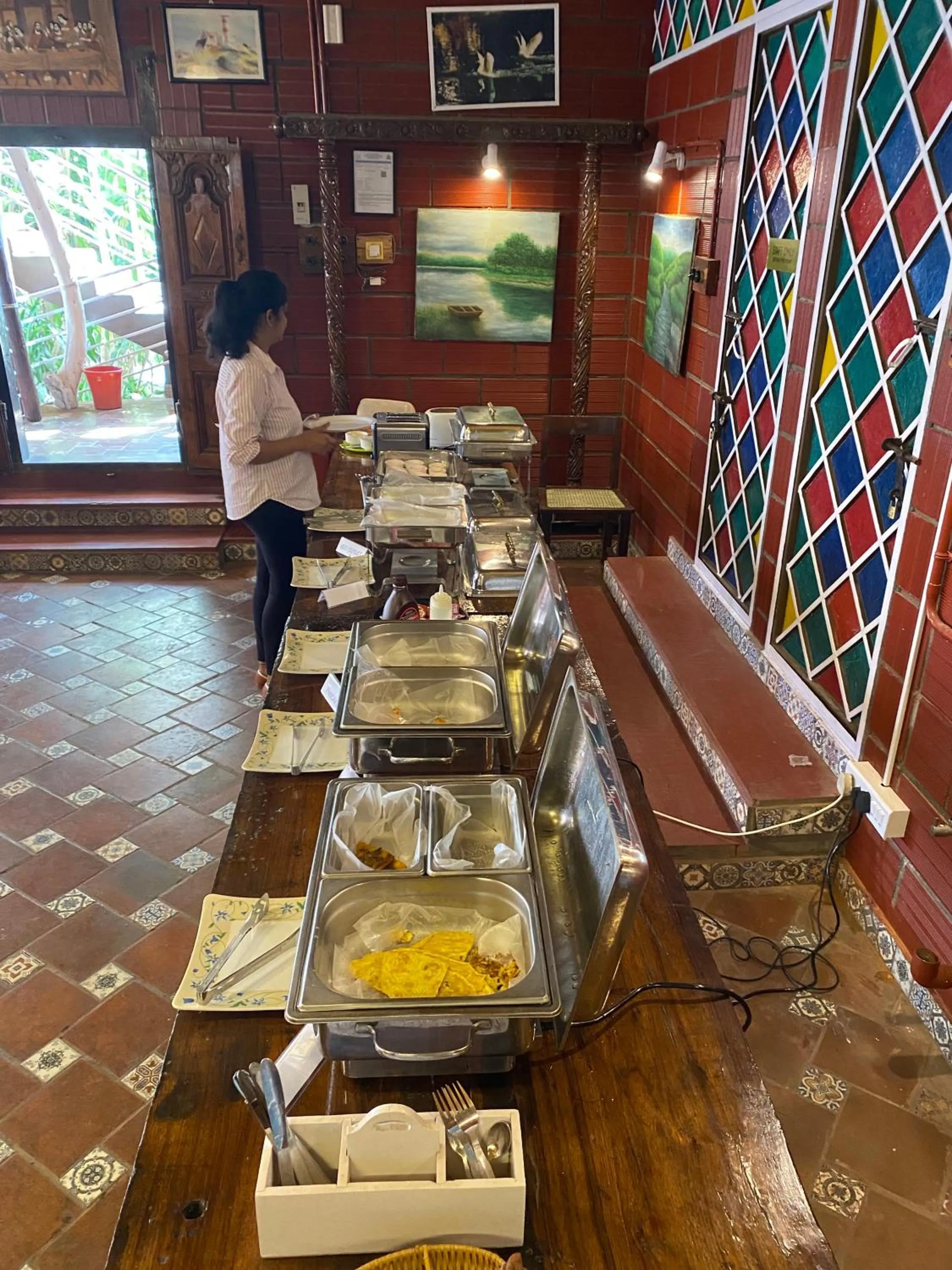 Buffet breakfast in Golden Lotus Bangalore Boutique Suites