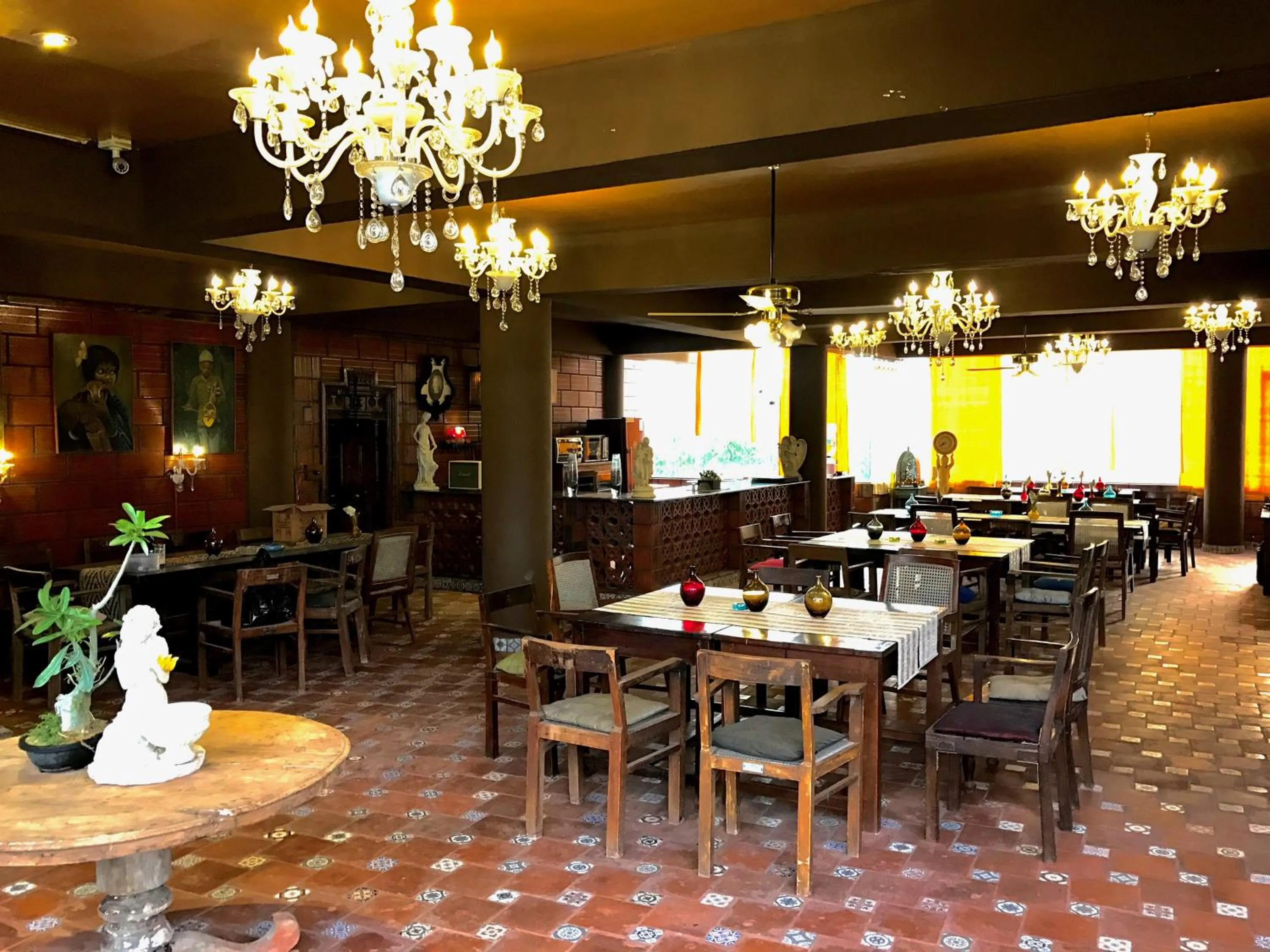 Dining area in Golden Lotus Bangalore Boutique Suites