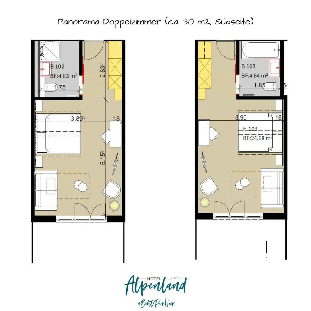 Floor plan in Hotel Alpenland