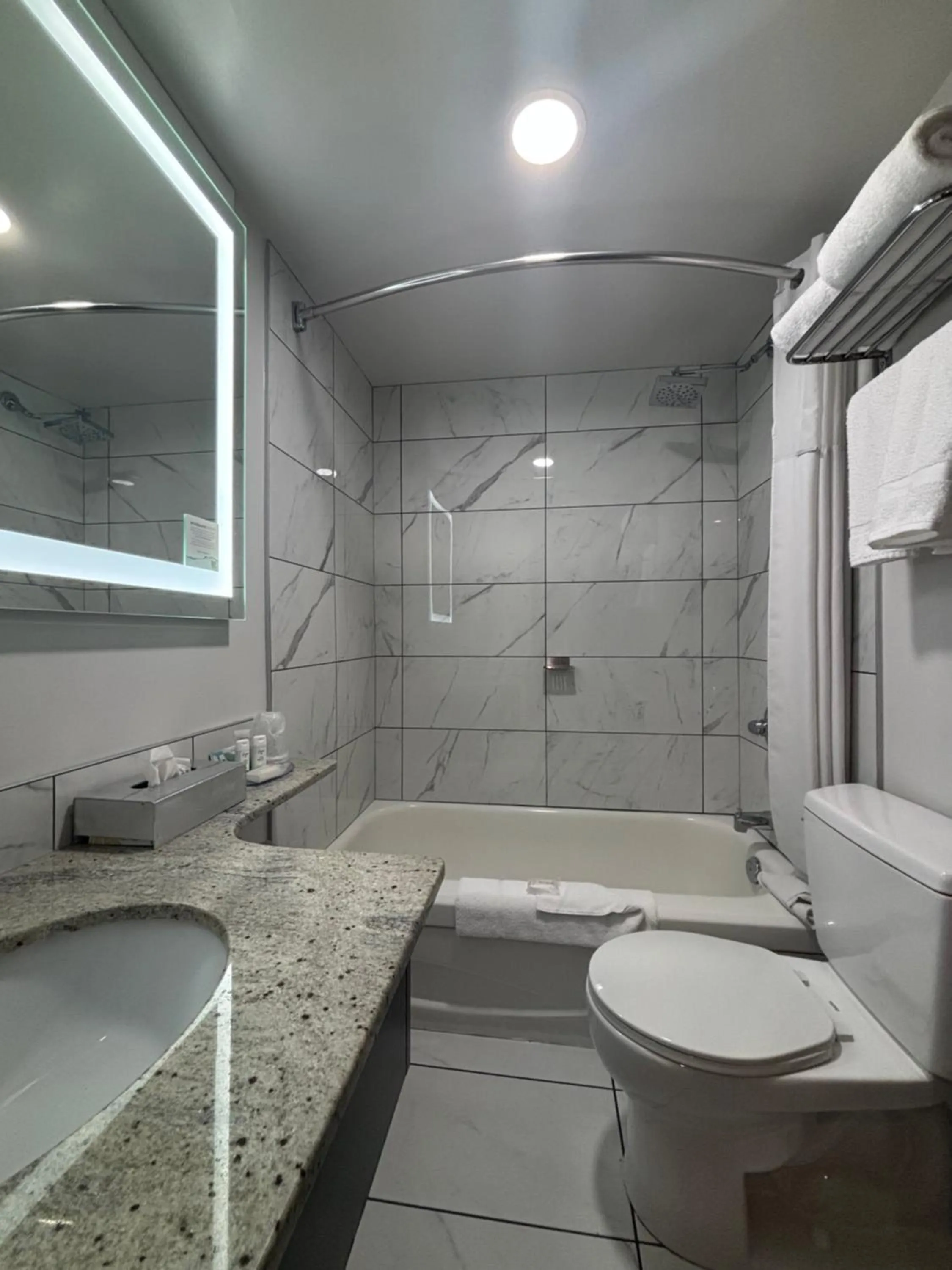 Bathroom in Super 8 by Wyndham Macleod Trail Calgary