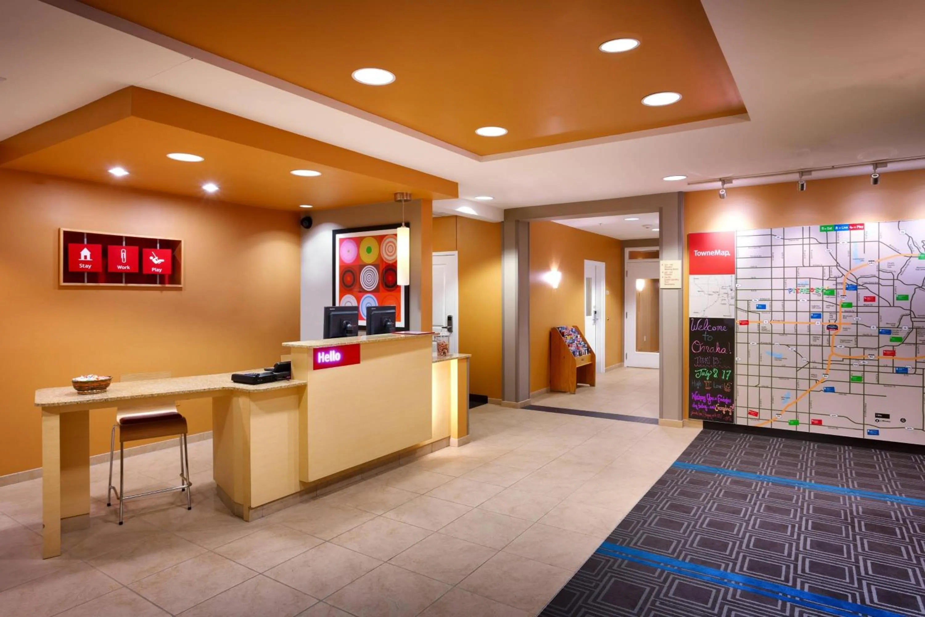 Lobby or reception in TownePlace Suites Omaha West