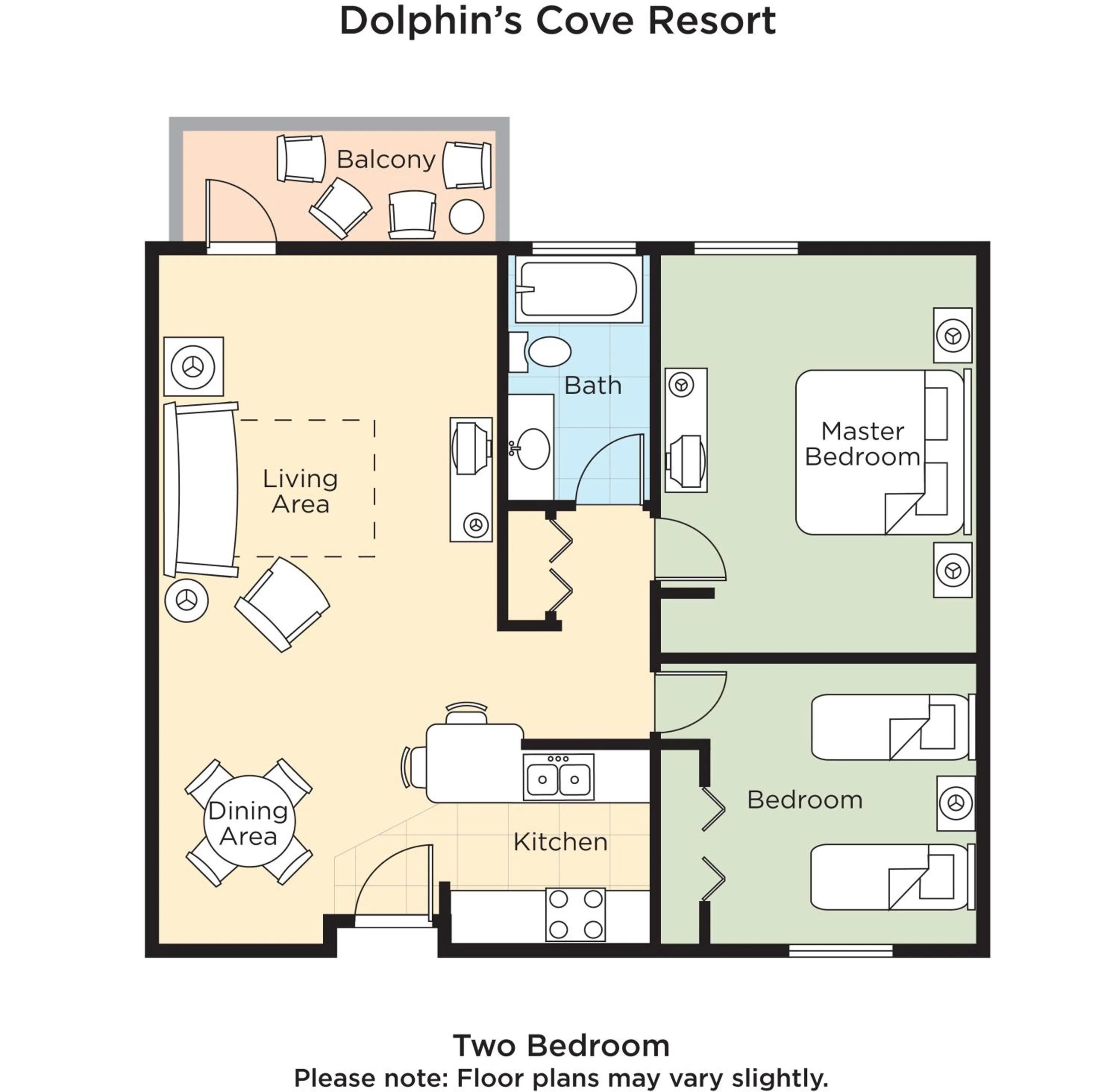 Floor plan in Club Wyndham Dolphin's Cove