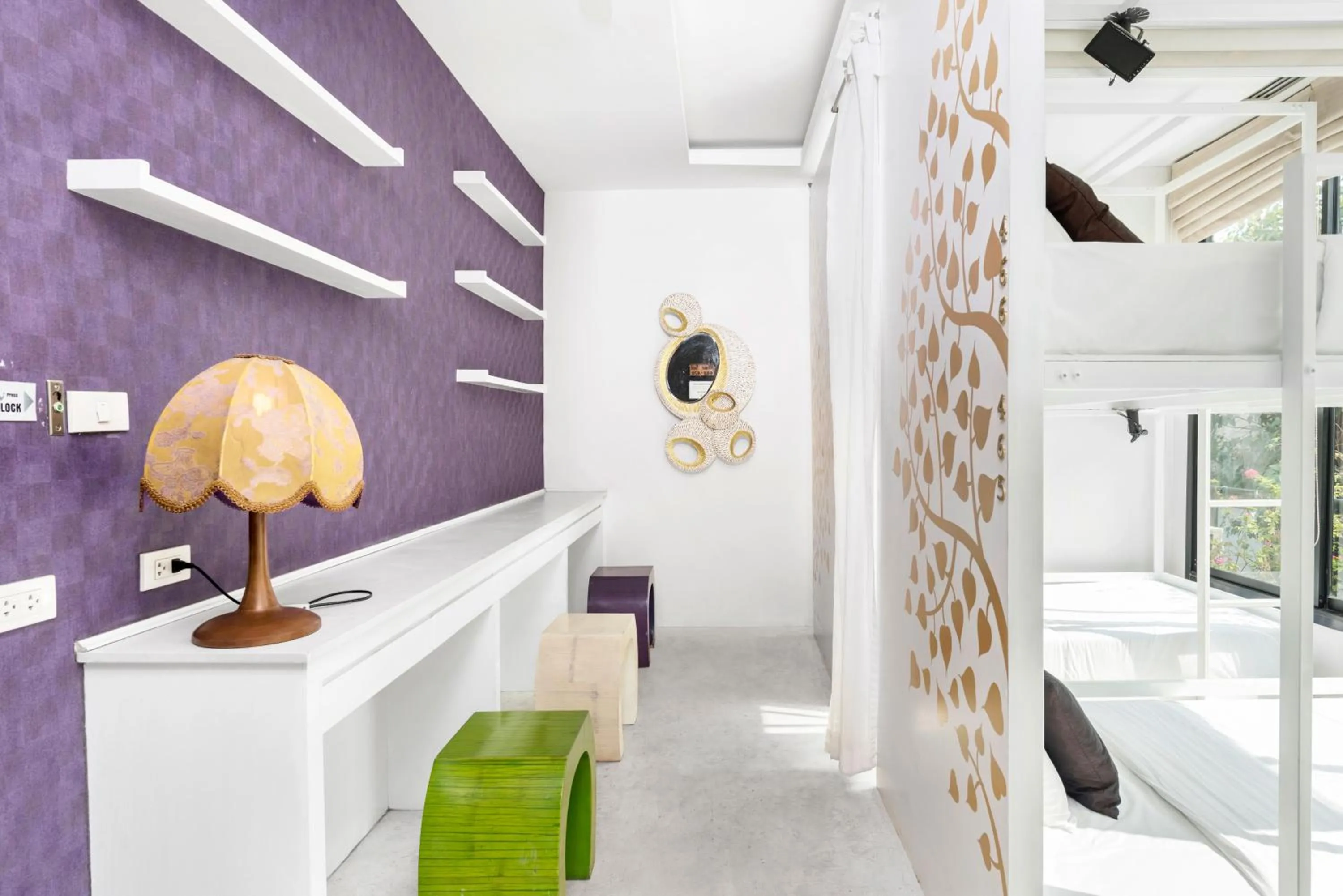 Seating area in Nappark Hostel @Khao San