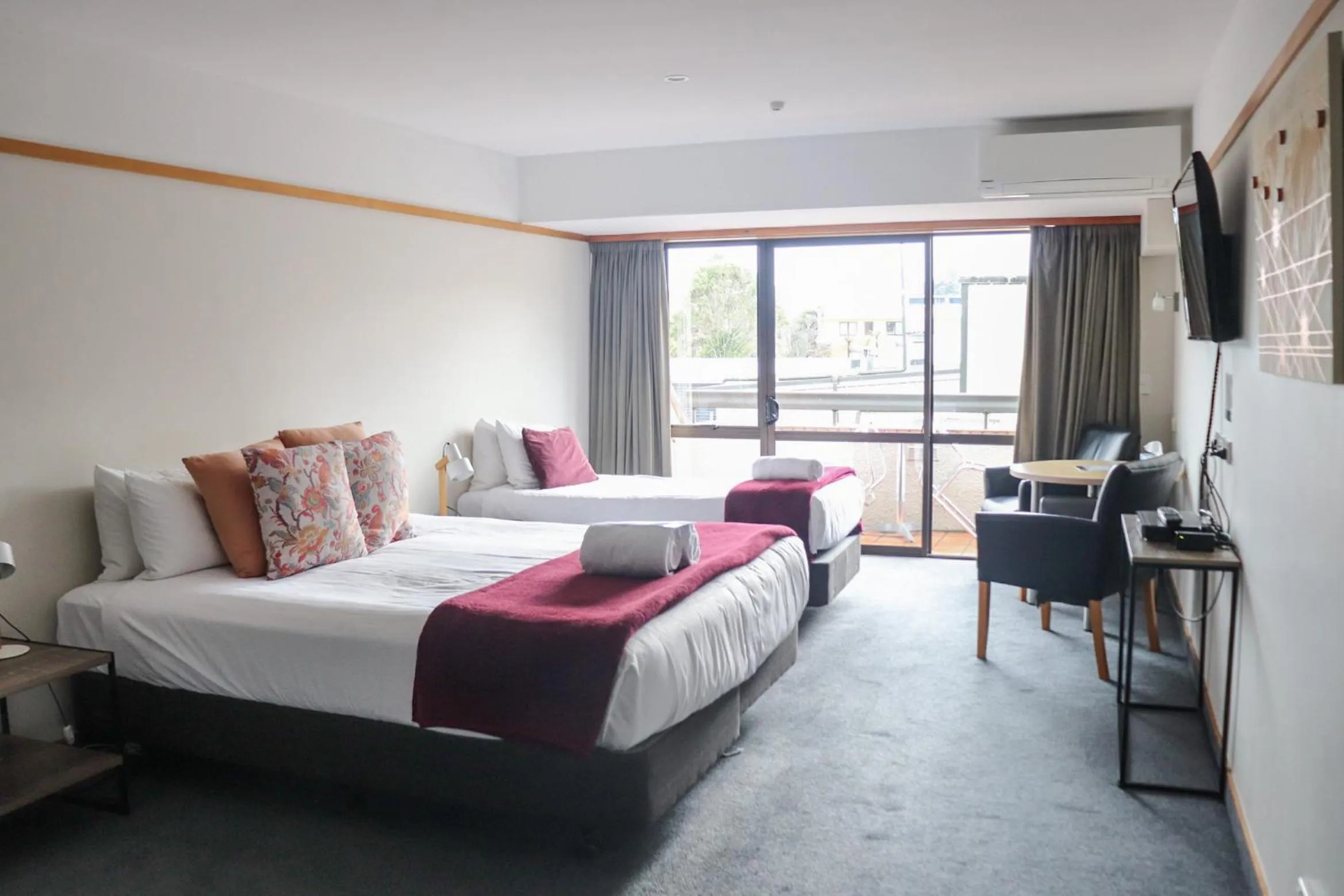 Bed in The Beachcomber Hotel