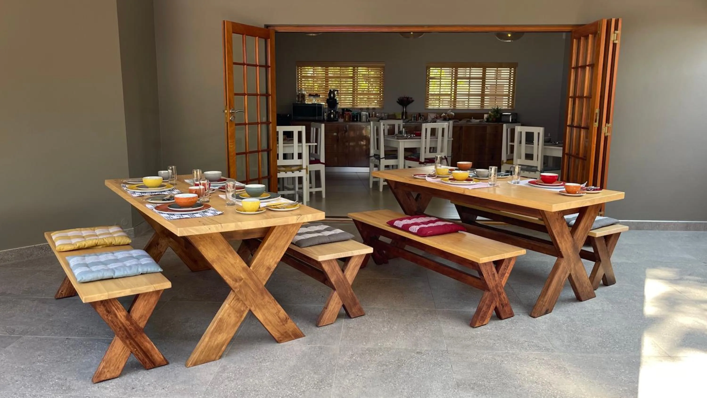 Dining area in Rhino Coast Guesthouse