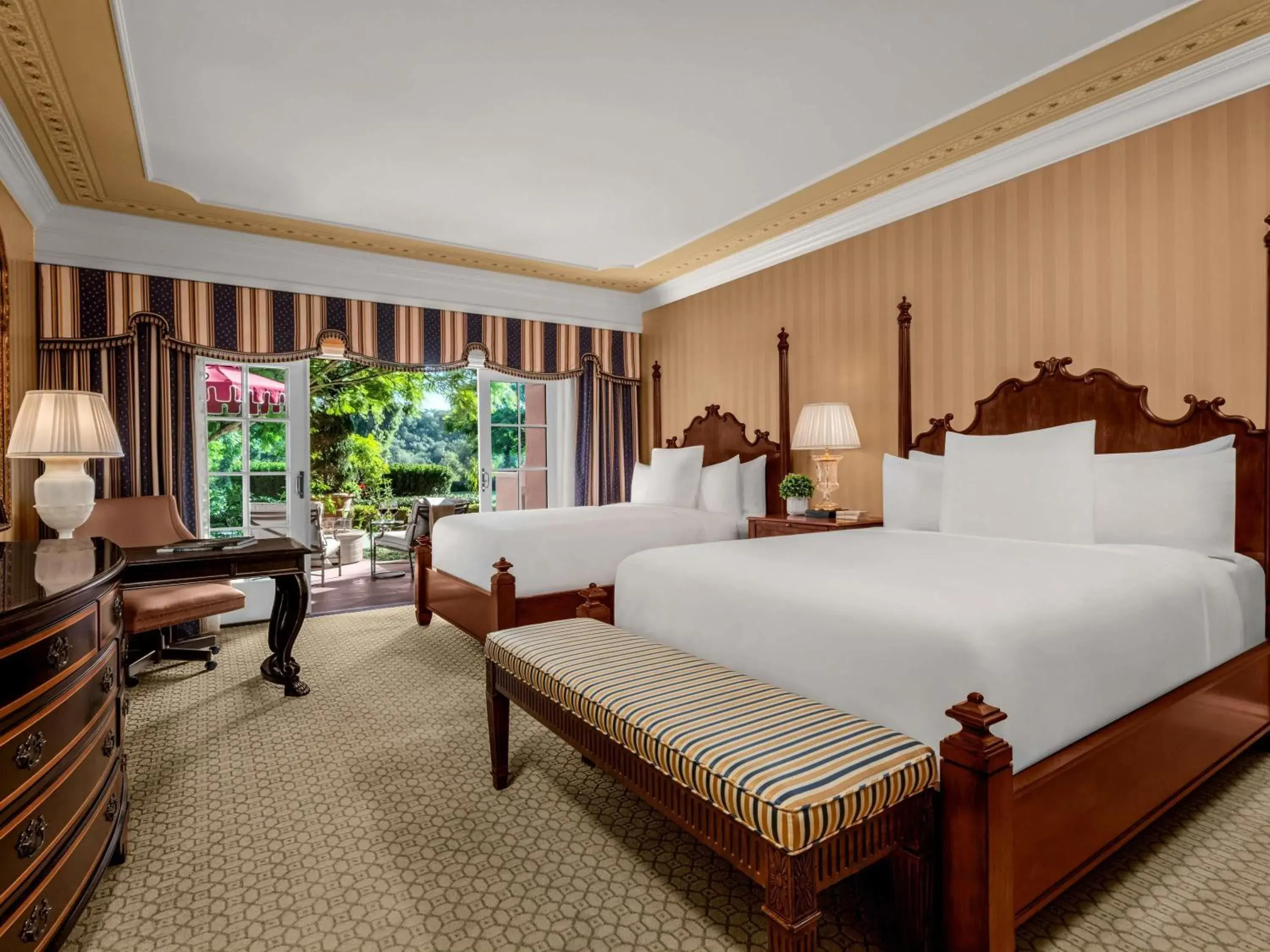 Deluxe Queen Room with Two Queen Beds and Private Fireside Terrace - Resort View in Fairmont Grand Del Mar Deluxe Queen Room with Two Queen Beds and Private Fireside Terrace - Resort View in Fairmont Grand Del Mar