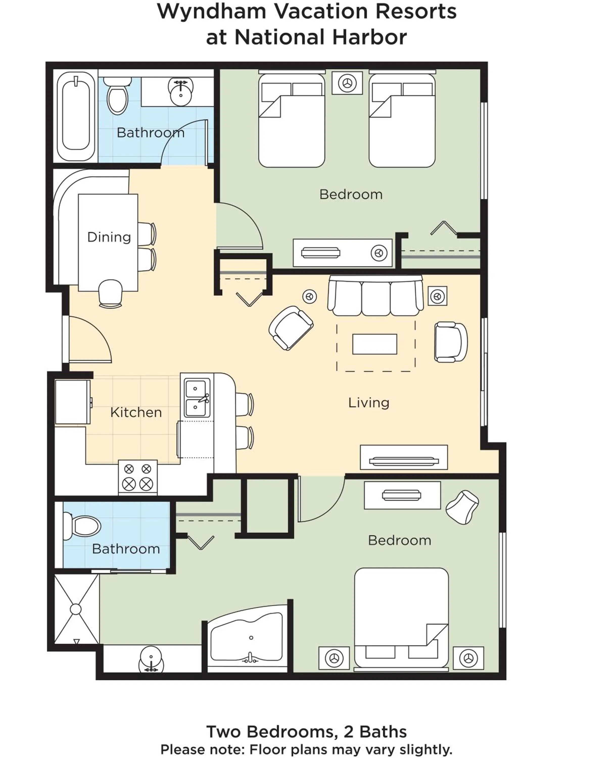 Floor plan in Club Wyndham National Harbor