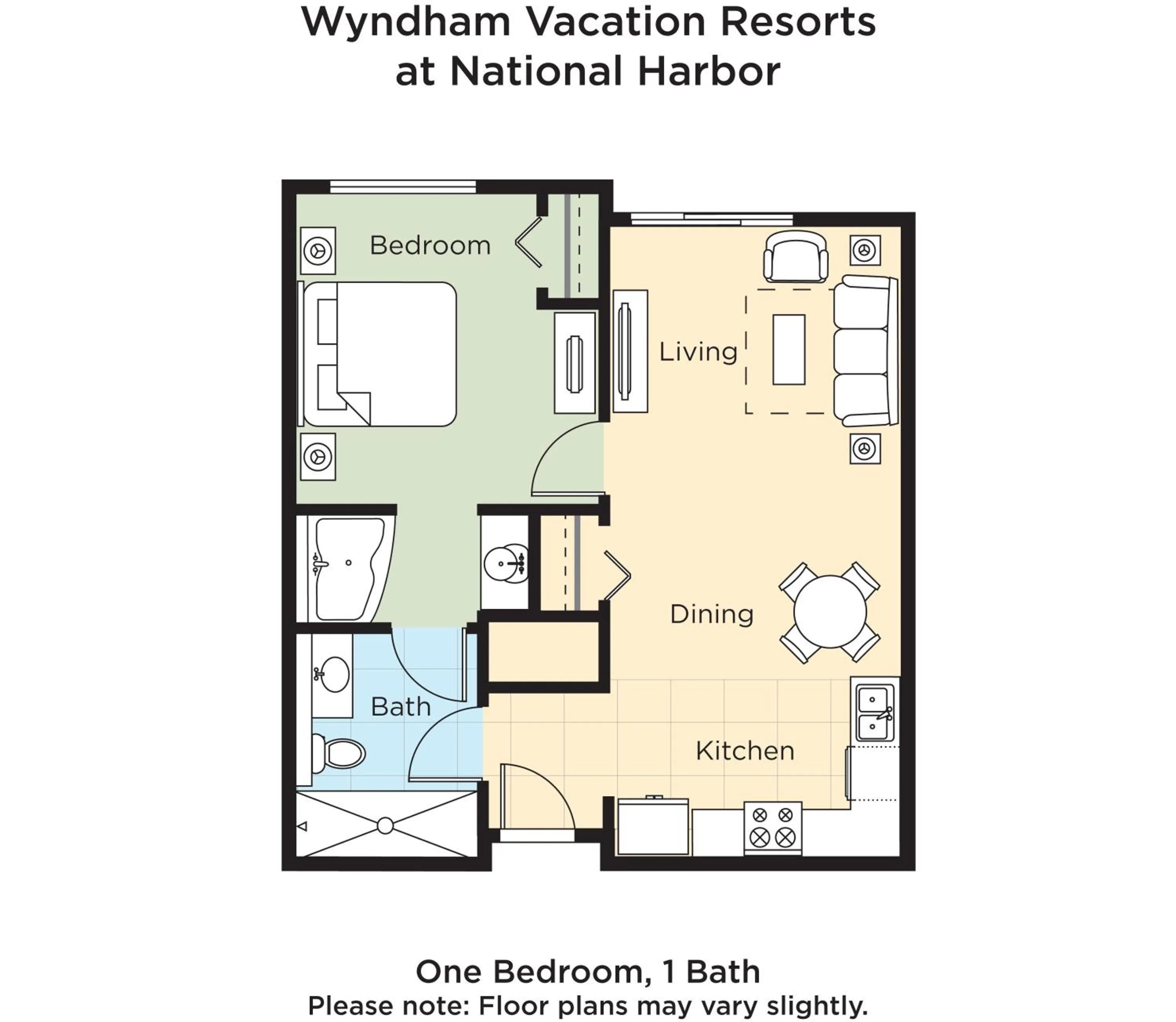 Floor plan in Club Wyndham National Harbor