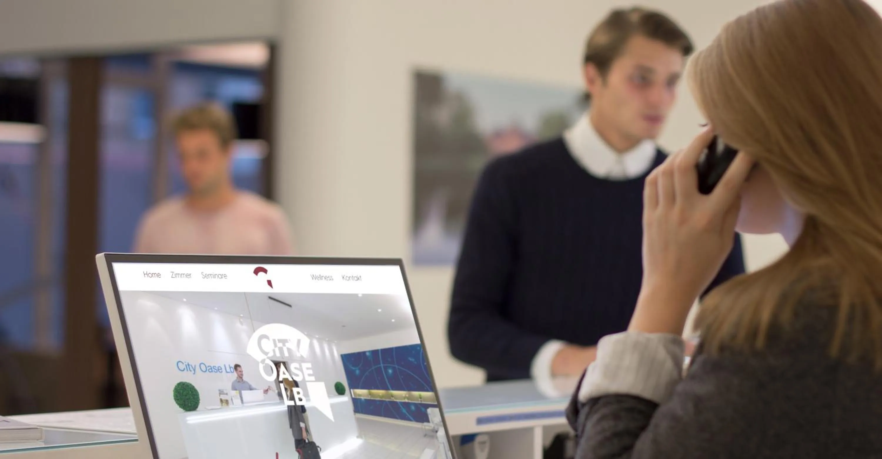 Lobby or reception in Hotel City Oase Lb