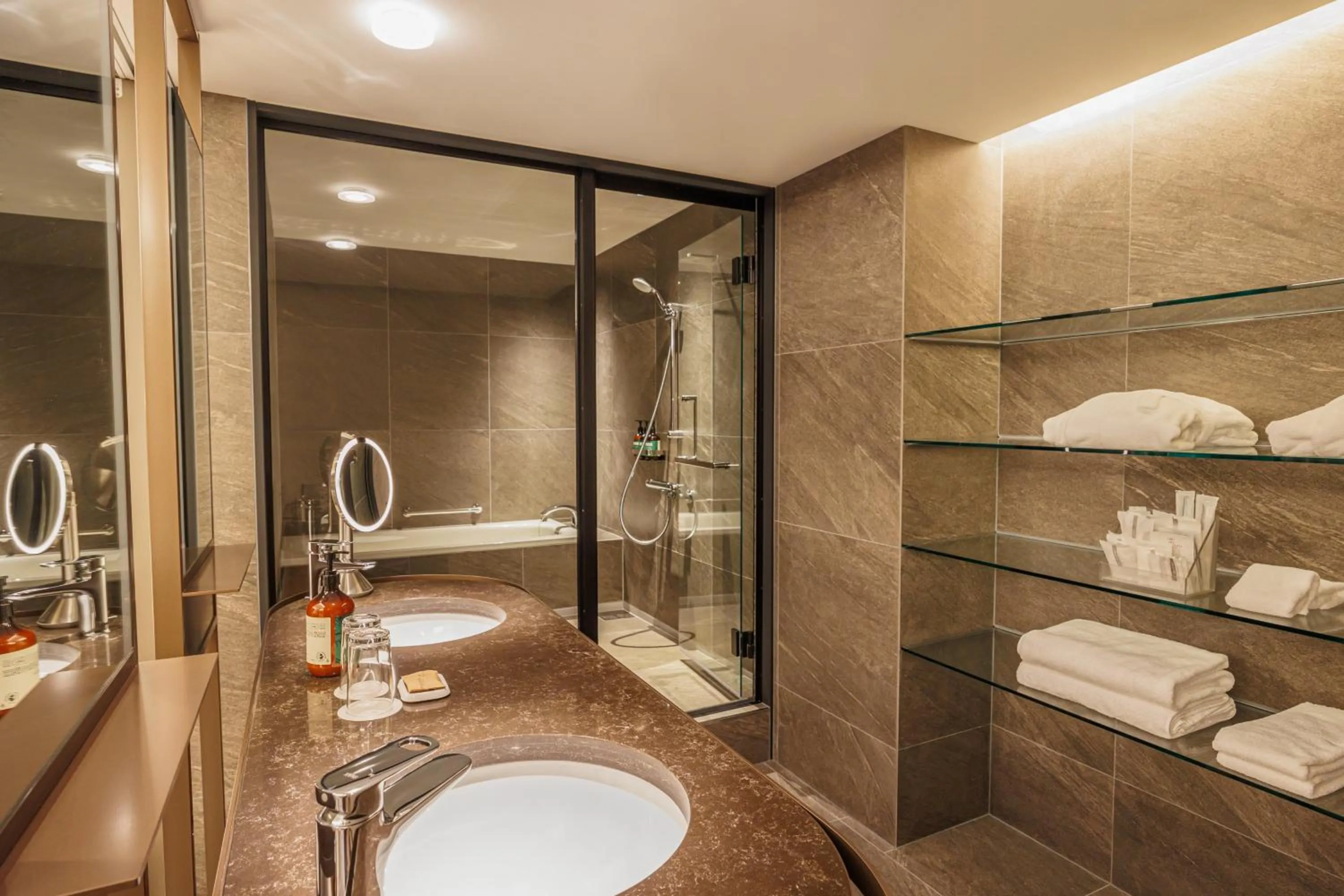 Bathroom in ANA Crowne Plaza Hiroshima by IHG