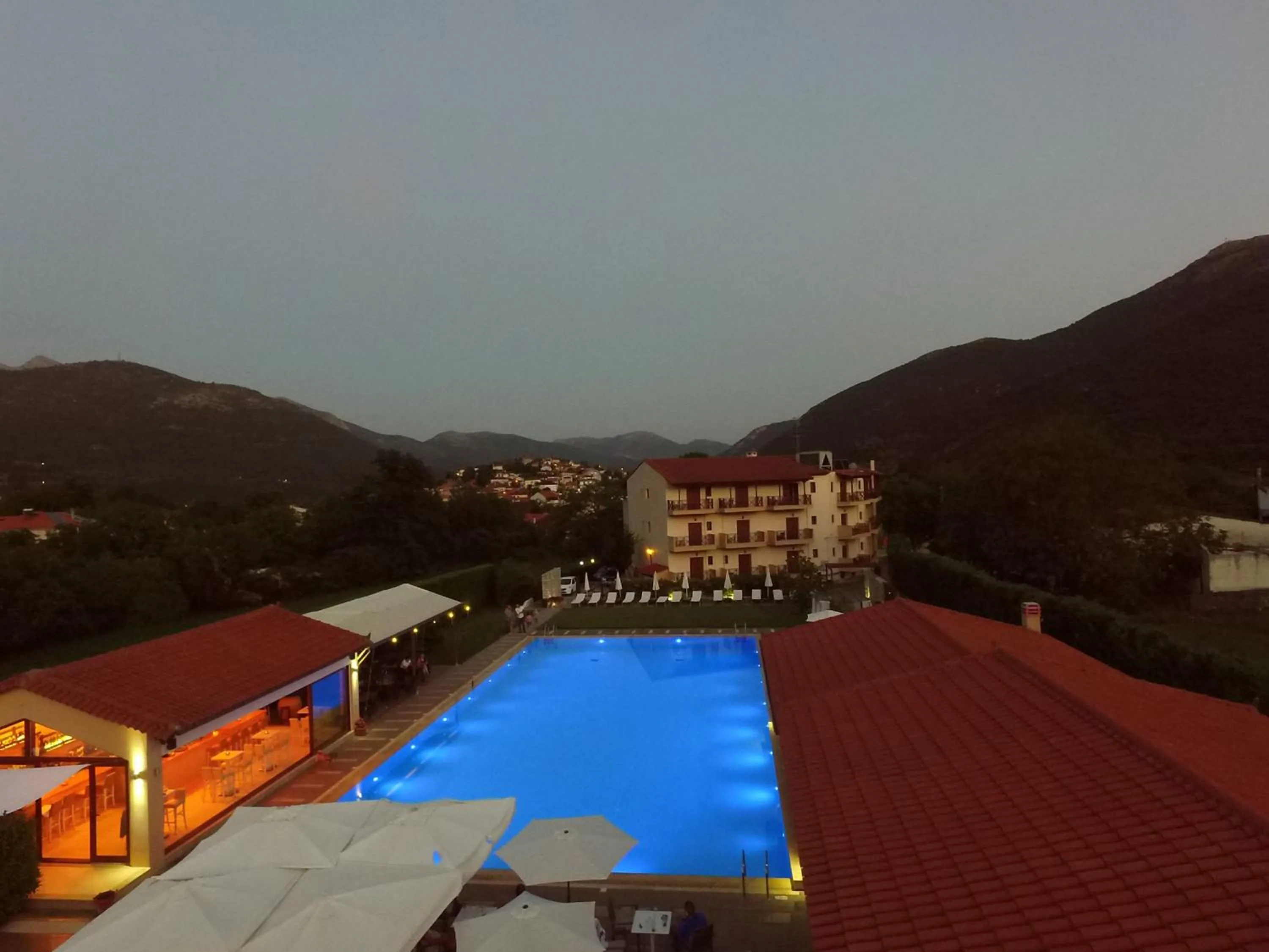 Pool view in Mont Helmos Hotel