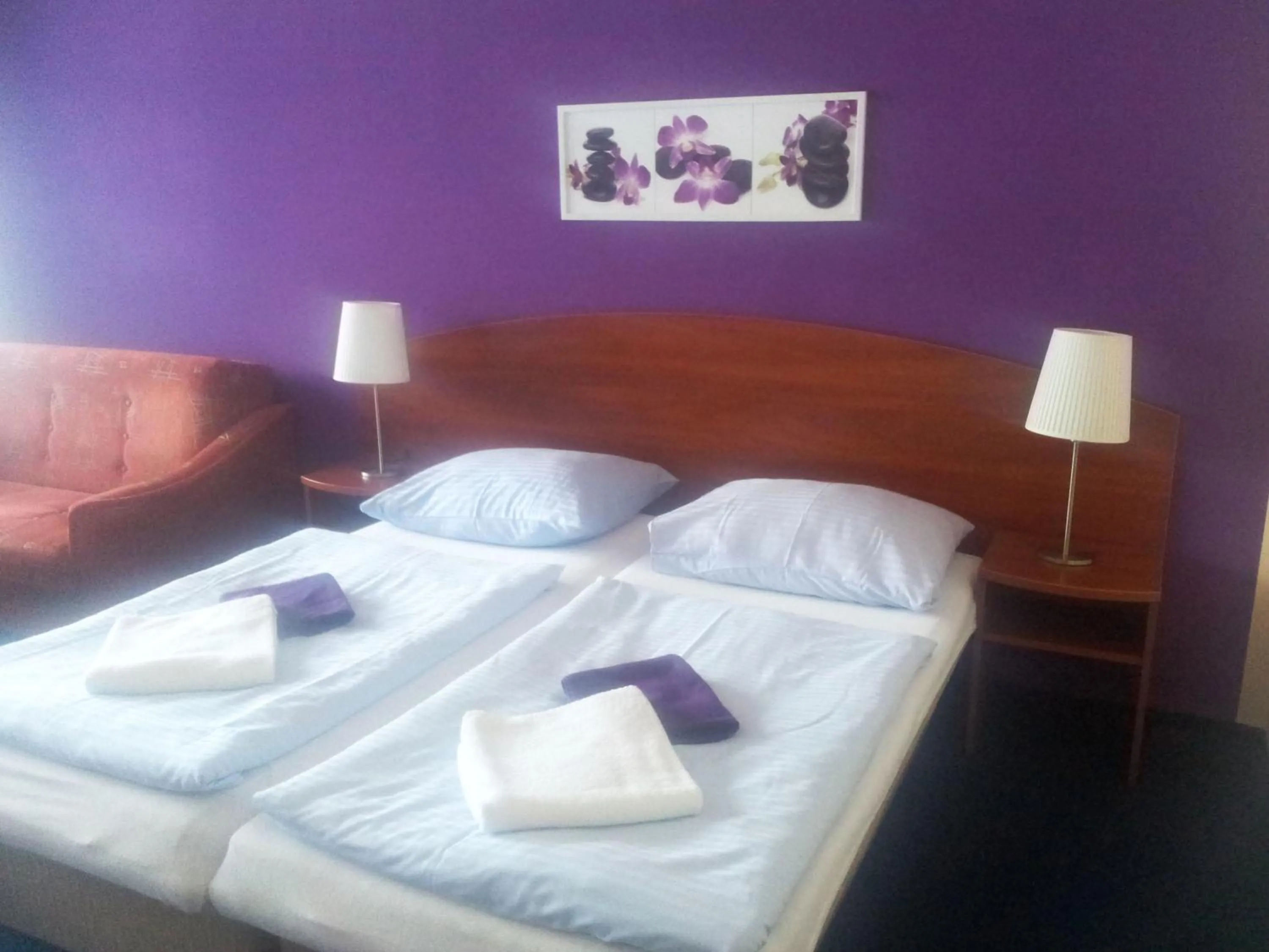 Decorative detail, Bed in Hotel Centrum Harrachov