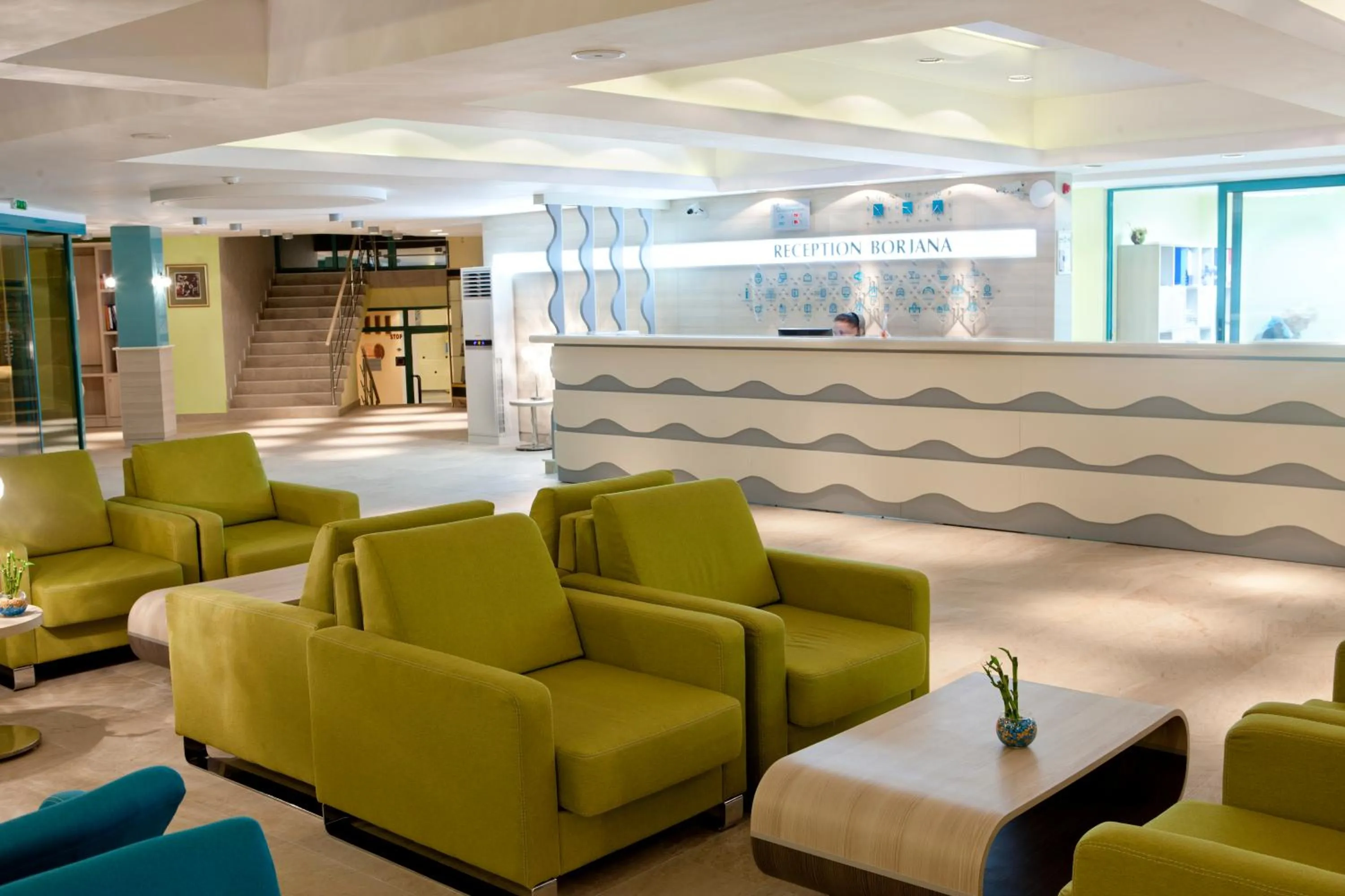 Lobby or reception in Hotel Boryana
