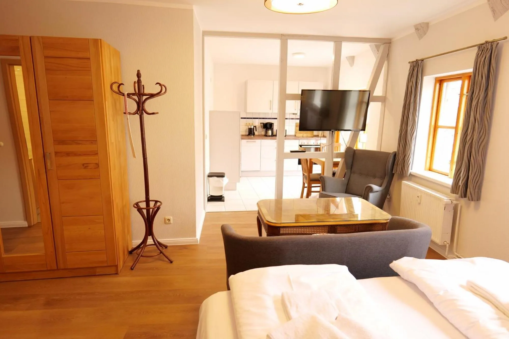 Living room, Bed in Herberge KAFFETIET