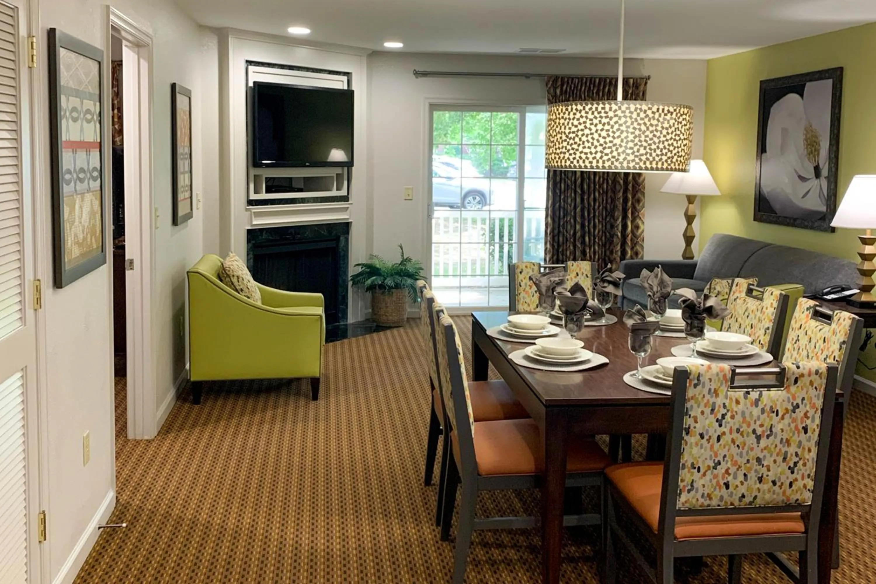 Living room in Vacation Village at Williamsburg