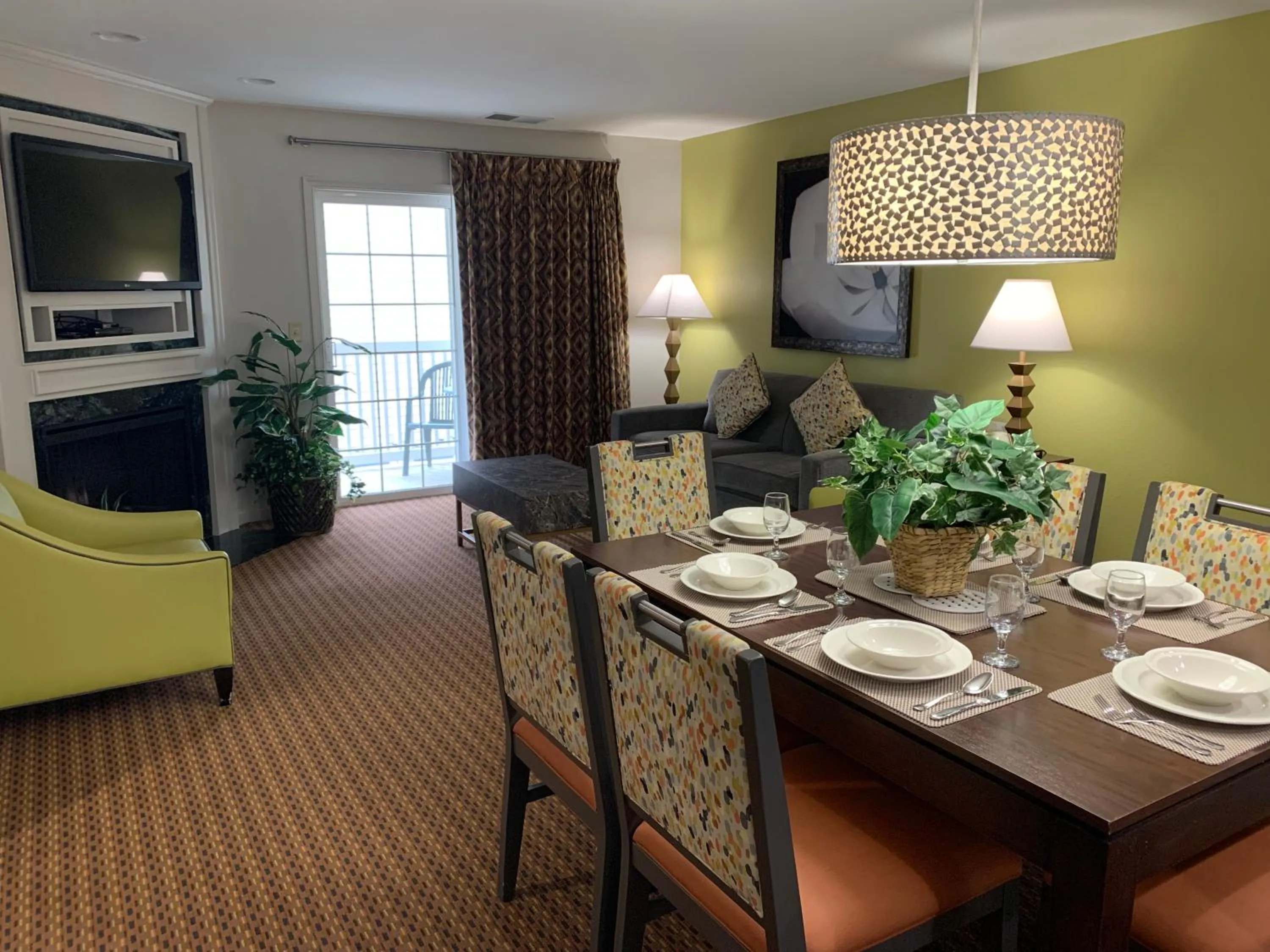 Living room in Vacation Village at Williamsburg