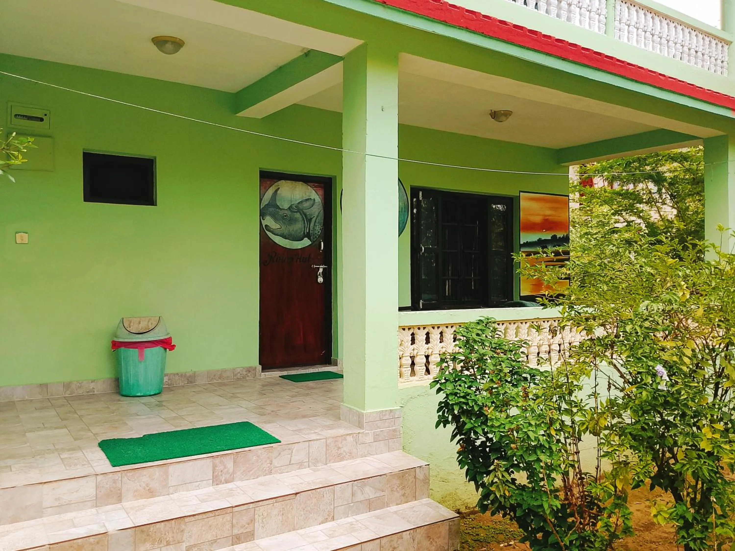 Patio in Hotel Rhino Land-Sauraha Family Home