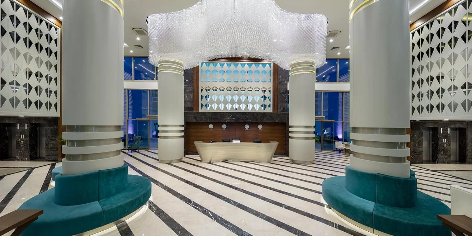 Lobby or reception in Dosinia Luxury Resort-Ultra All Inclusive