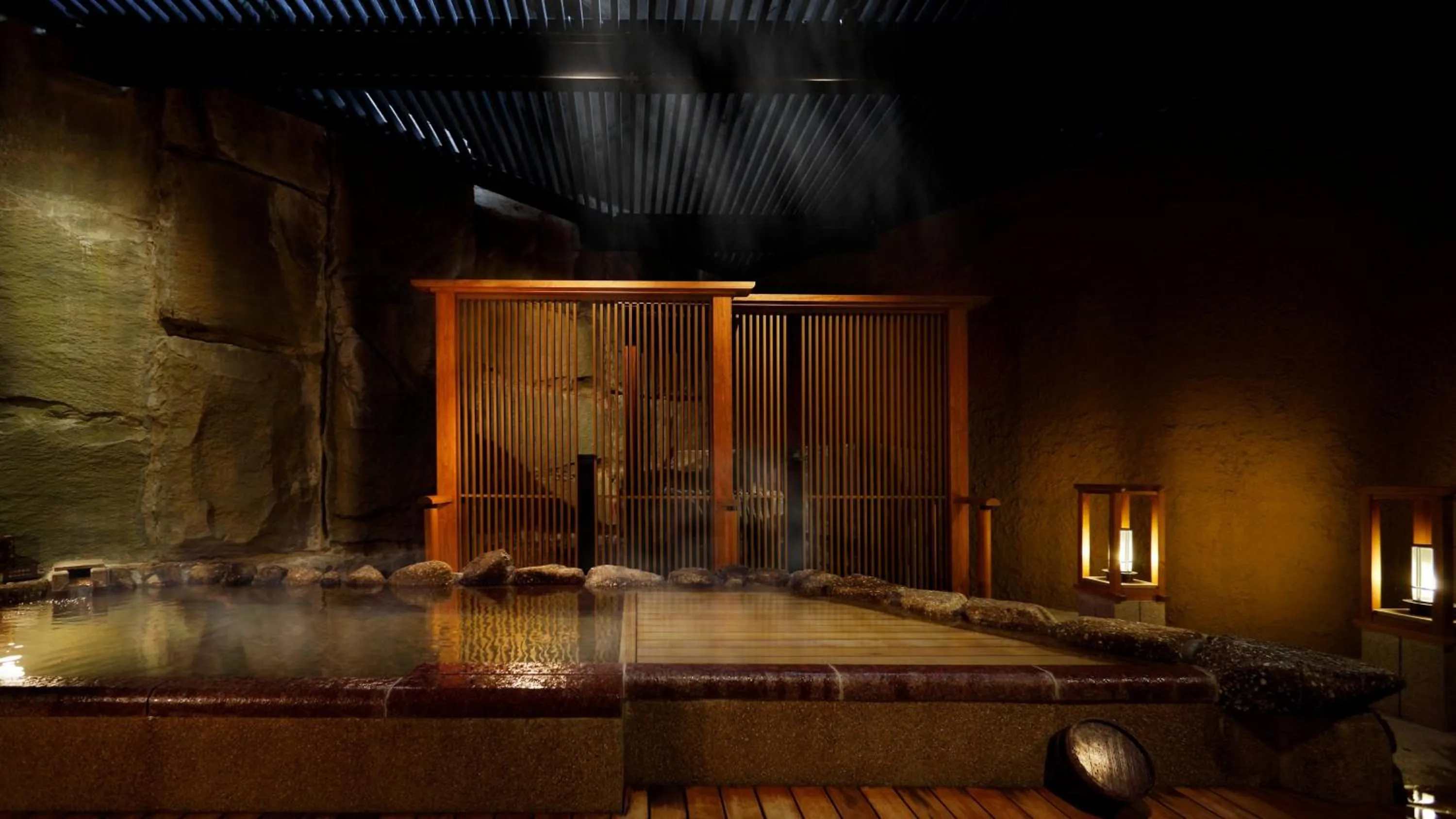 Hot Spring Bath in Aki Grand Hotel & Spa