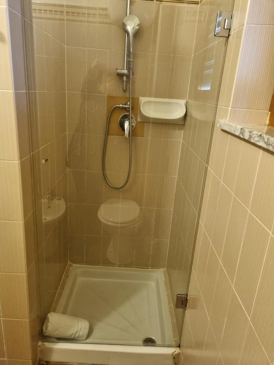 Shower in Hotel Plammas