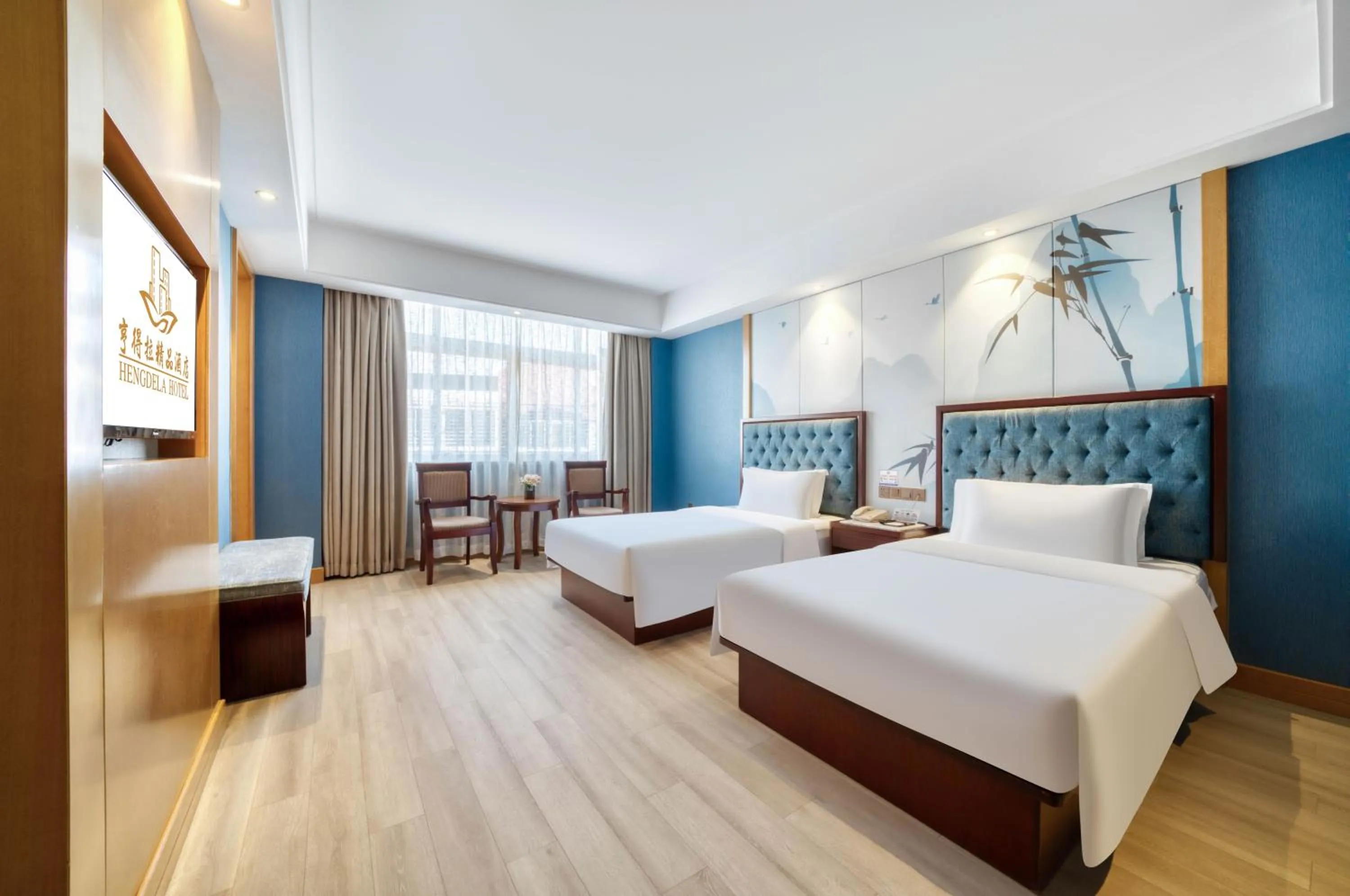 Bed in Hendra Hotel - Wenzhou Longwan International Airport Yongzhong Metro Station Branch