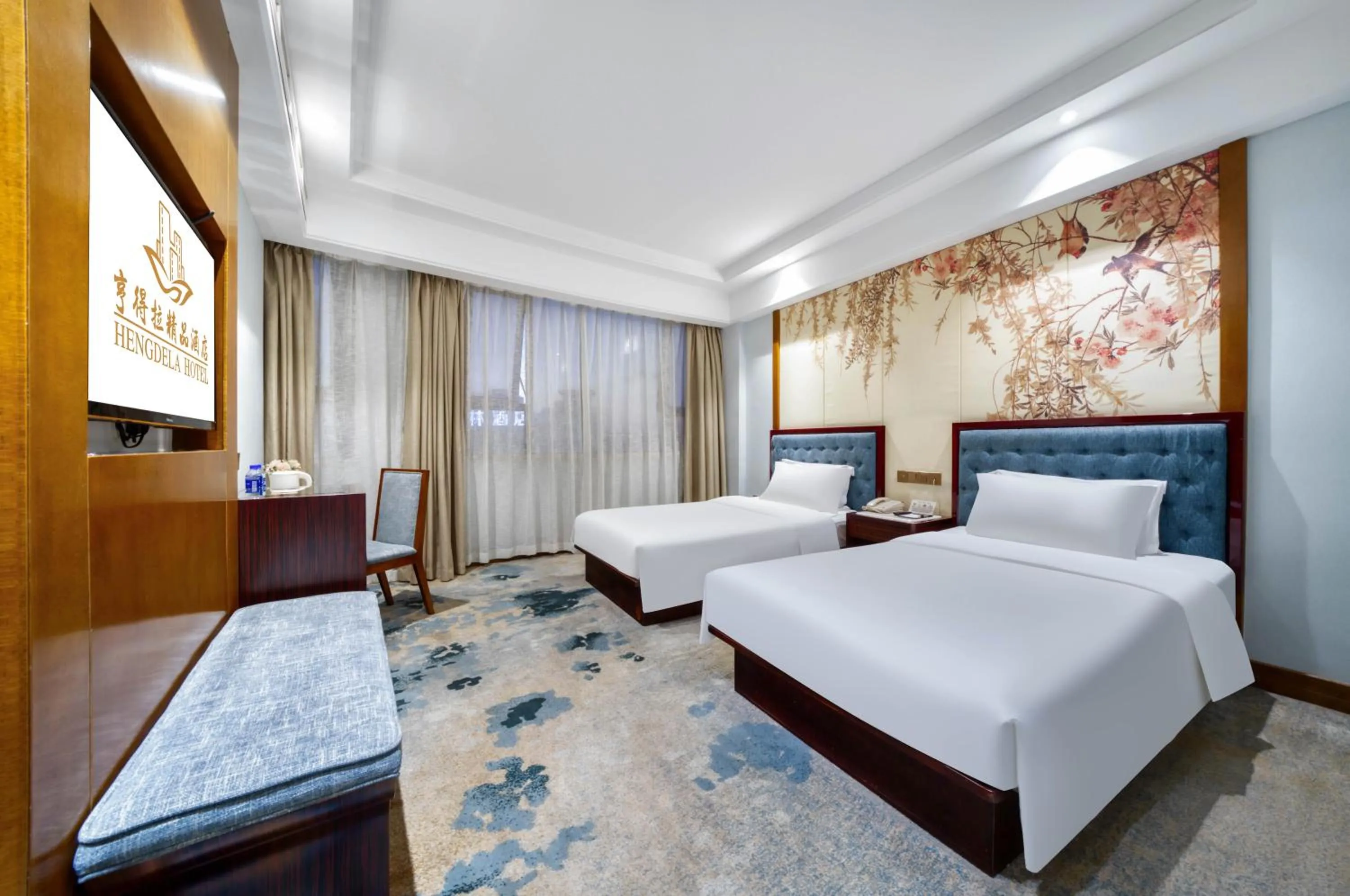 Bed in Hendra Hotel - Wenzhou Longwan International Airport Yongzhong Metro Station Branch