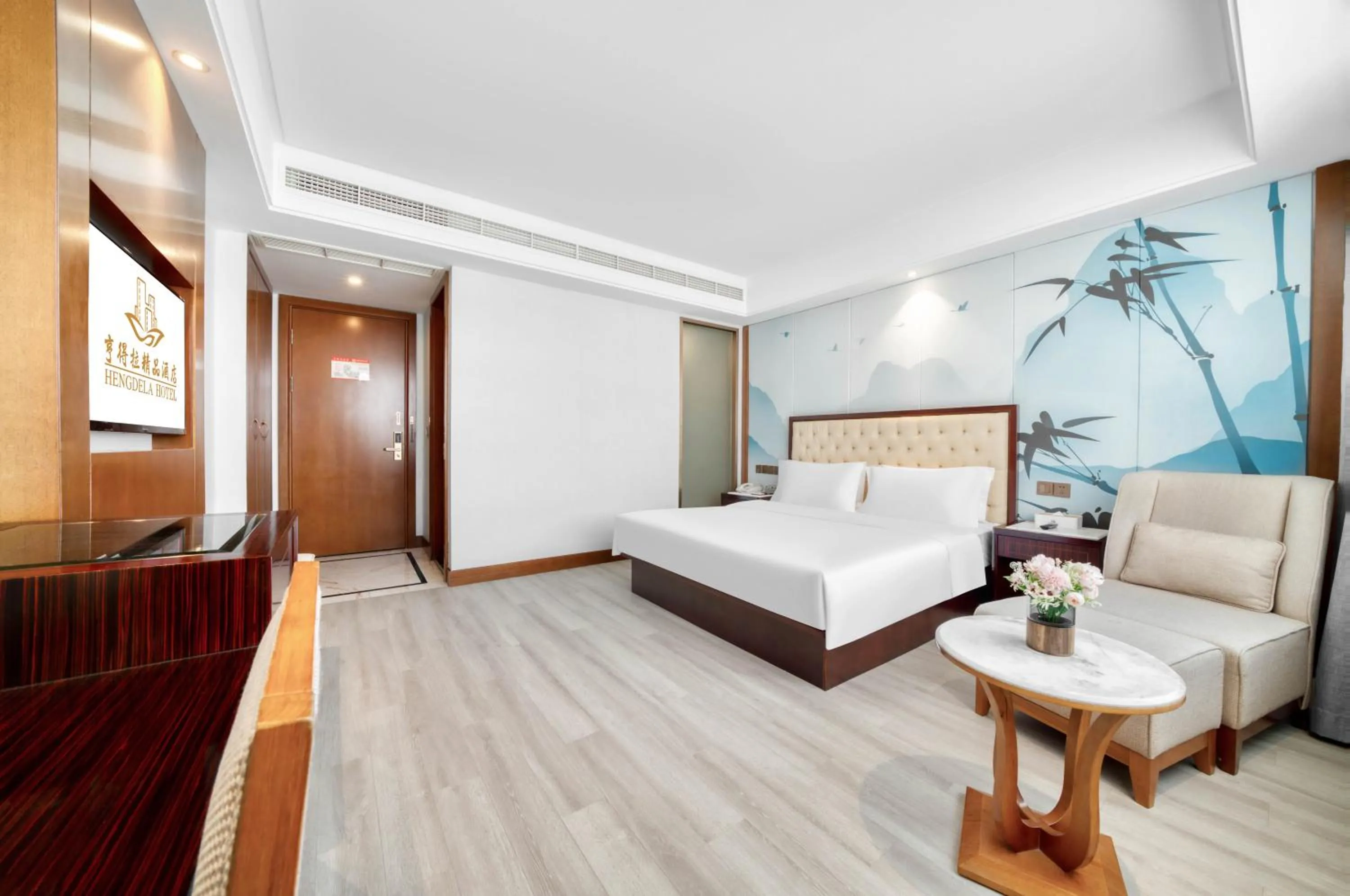 Bed in Hendra Hotel - Wenzhou Longwan International Airport Yongzhong Metro Station Branch