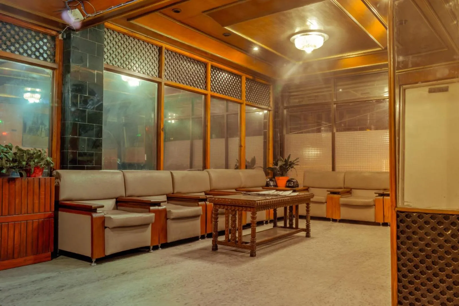 Seating area in Hotel Kamal