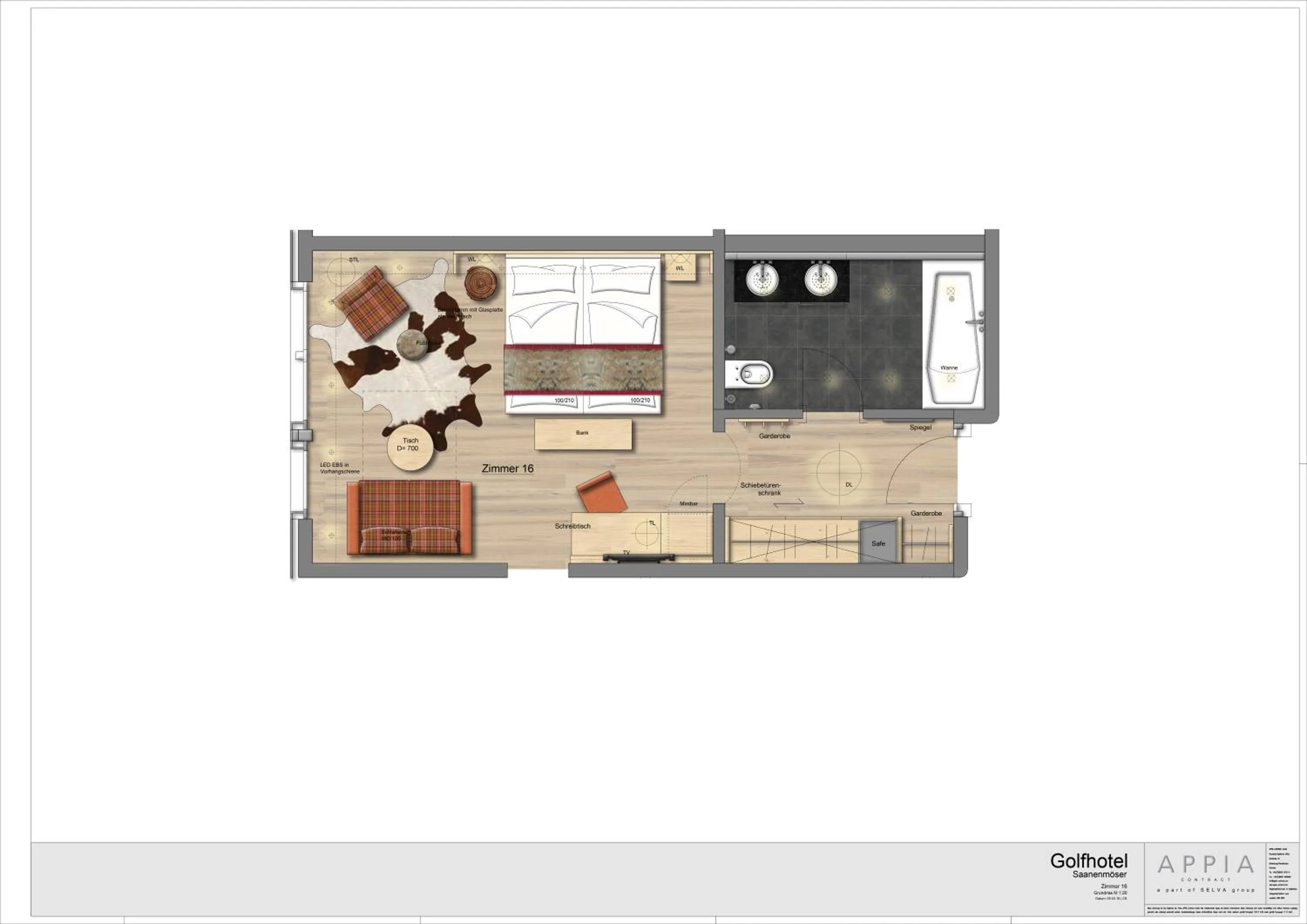 Floor plan in GOLFHOTEL Les Hauts de Gstaad & SPA