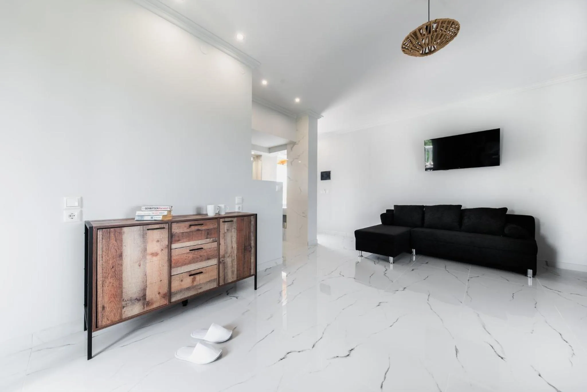 Communal lounge/ TV room in Zante Calinica Hotel