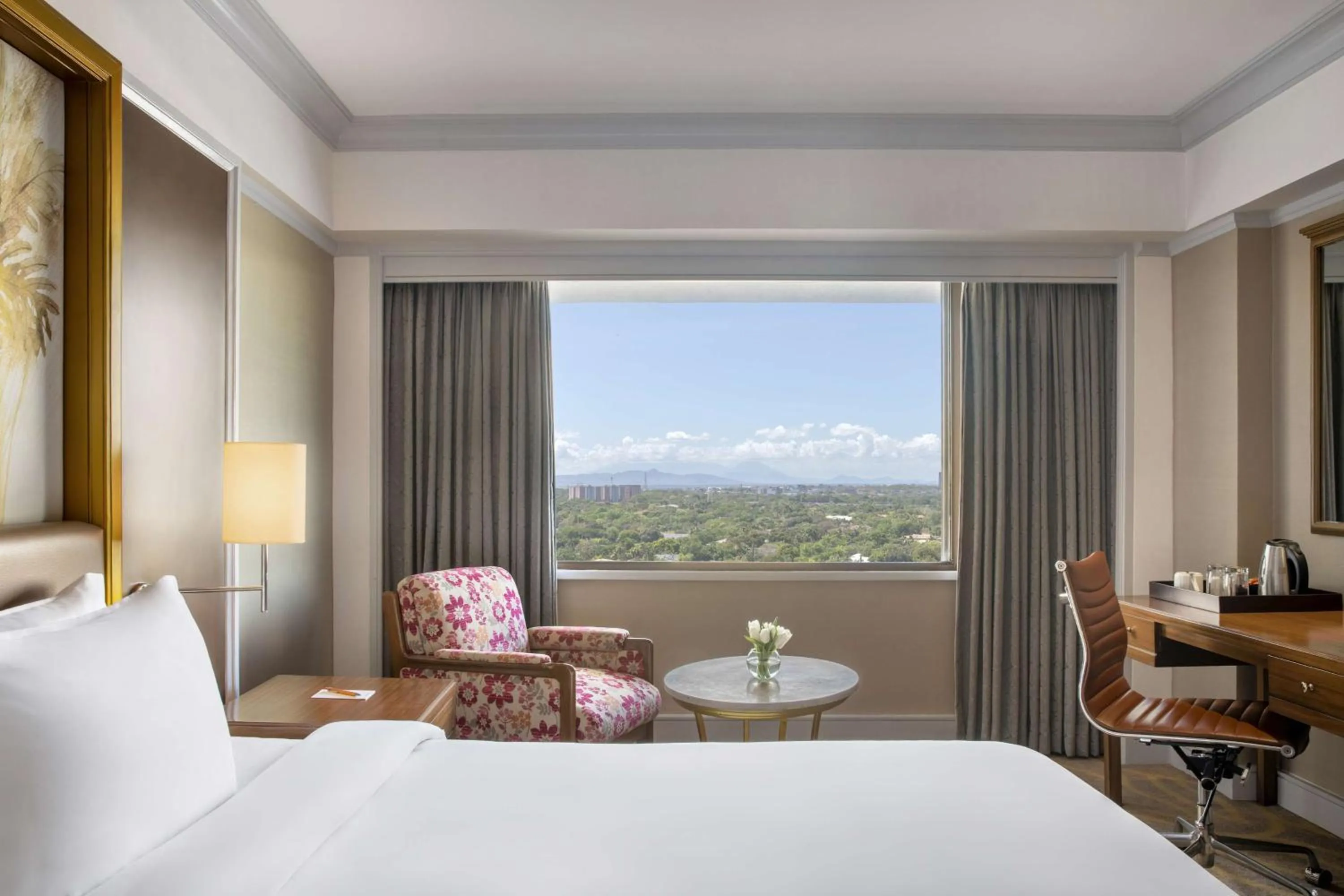 View (from property/room), Bed in Dusit Thani Manila