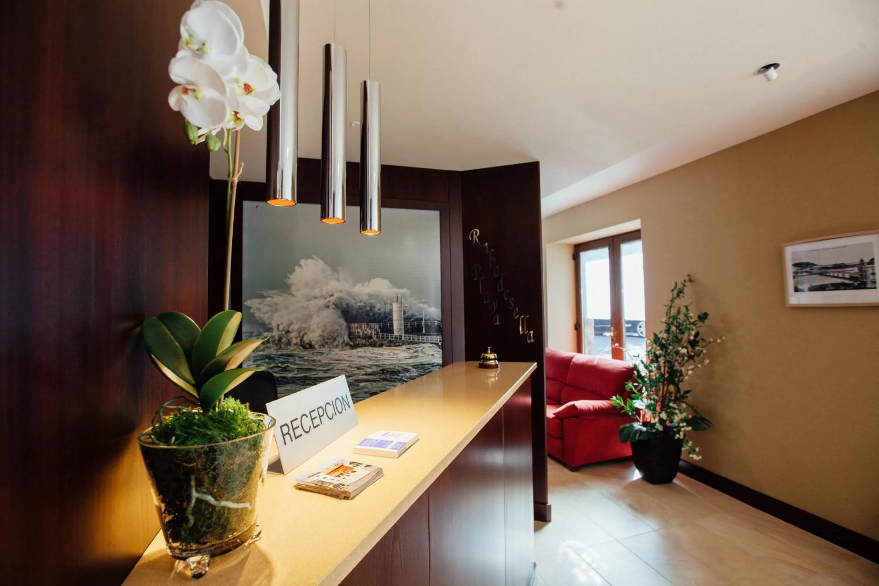 Lobby or reception in Hotel Ribadesella Playa