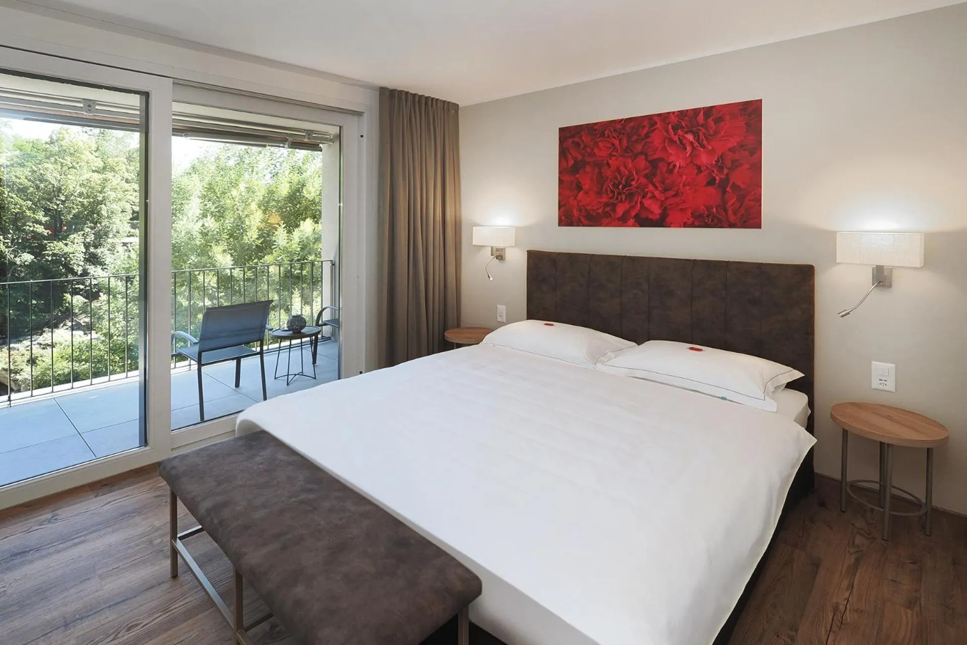 View (from property/room), Bed in Charme Hotel Ristorante Tre Terre