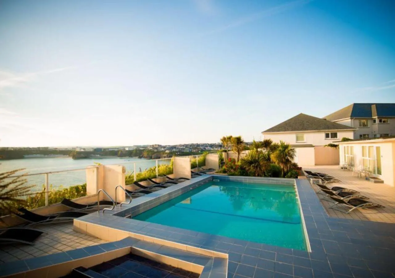 Pool view in Atlantic Hotel Newquay