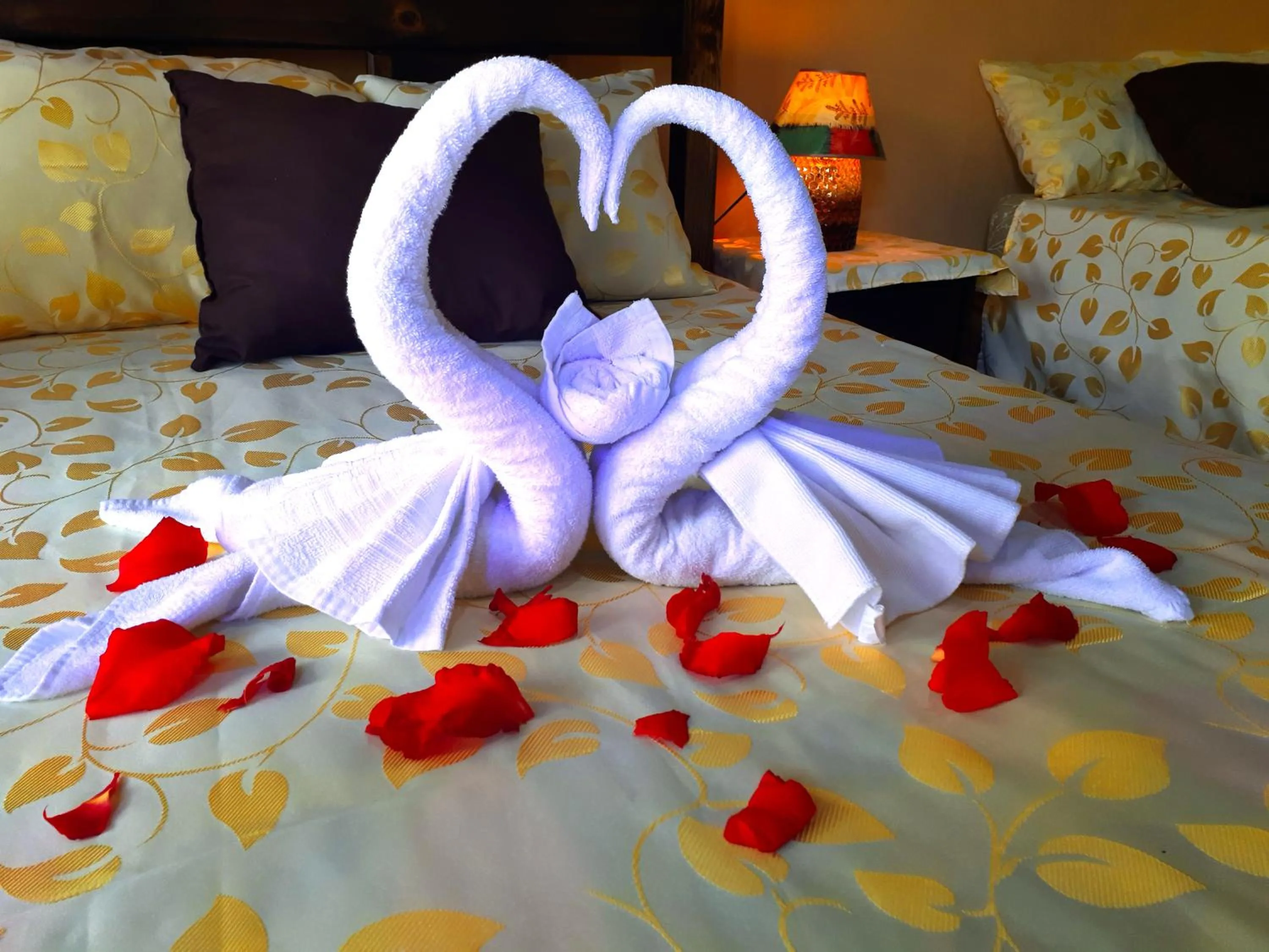 Bed in Aunty Arenal Lodge