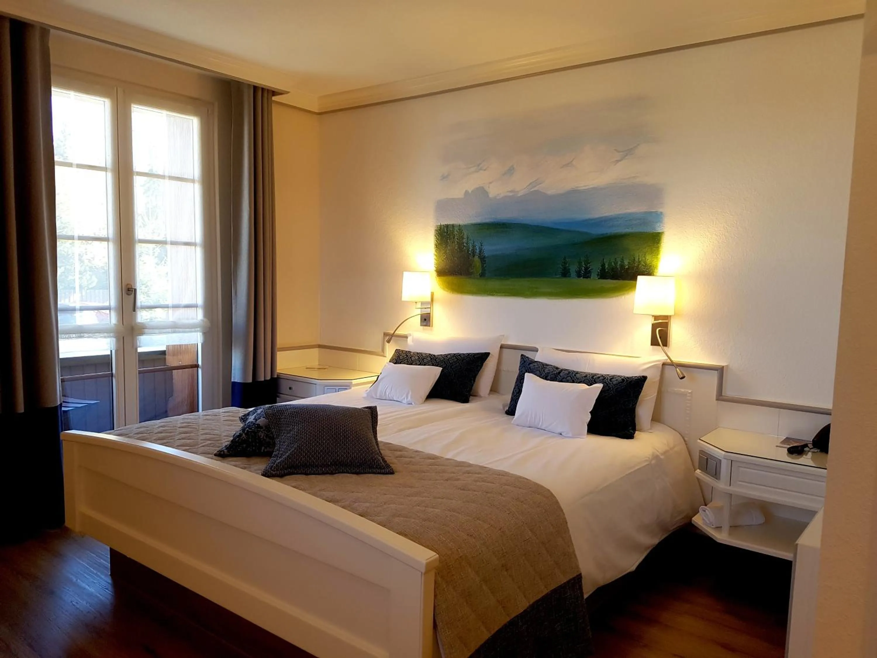 Photo of the whole room, Bed in Bio- und Wellnesshotel Alpenblick