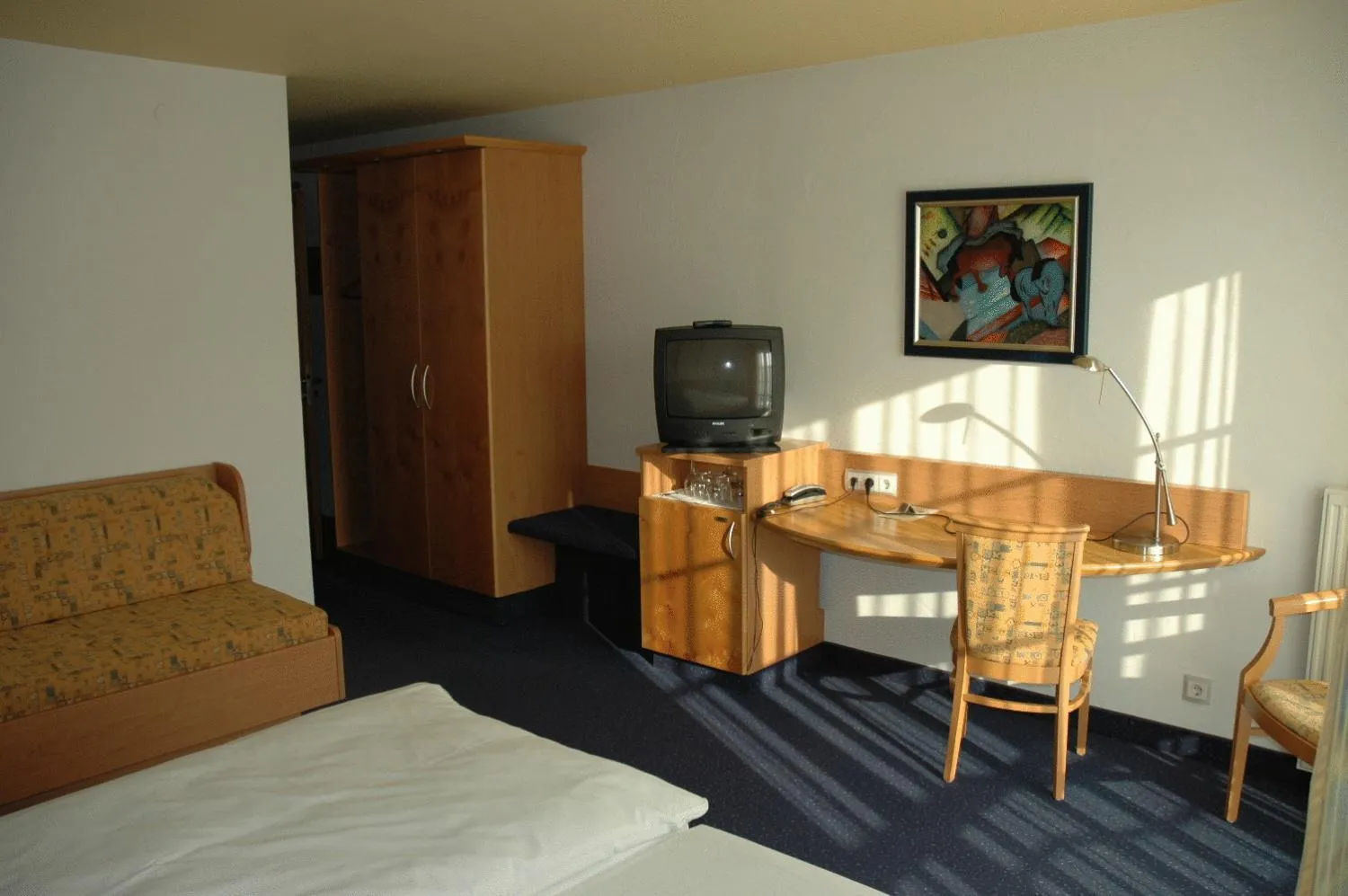 Decorative detail, Bed in Landgasthof Hirsch