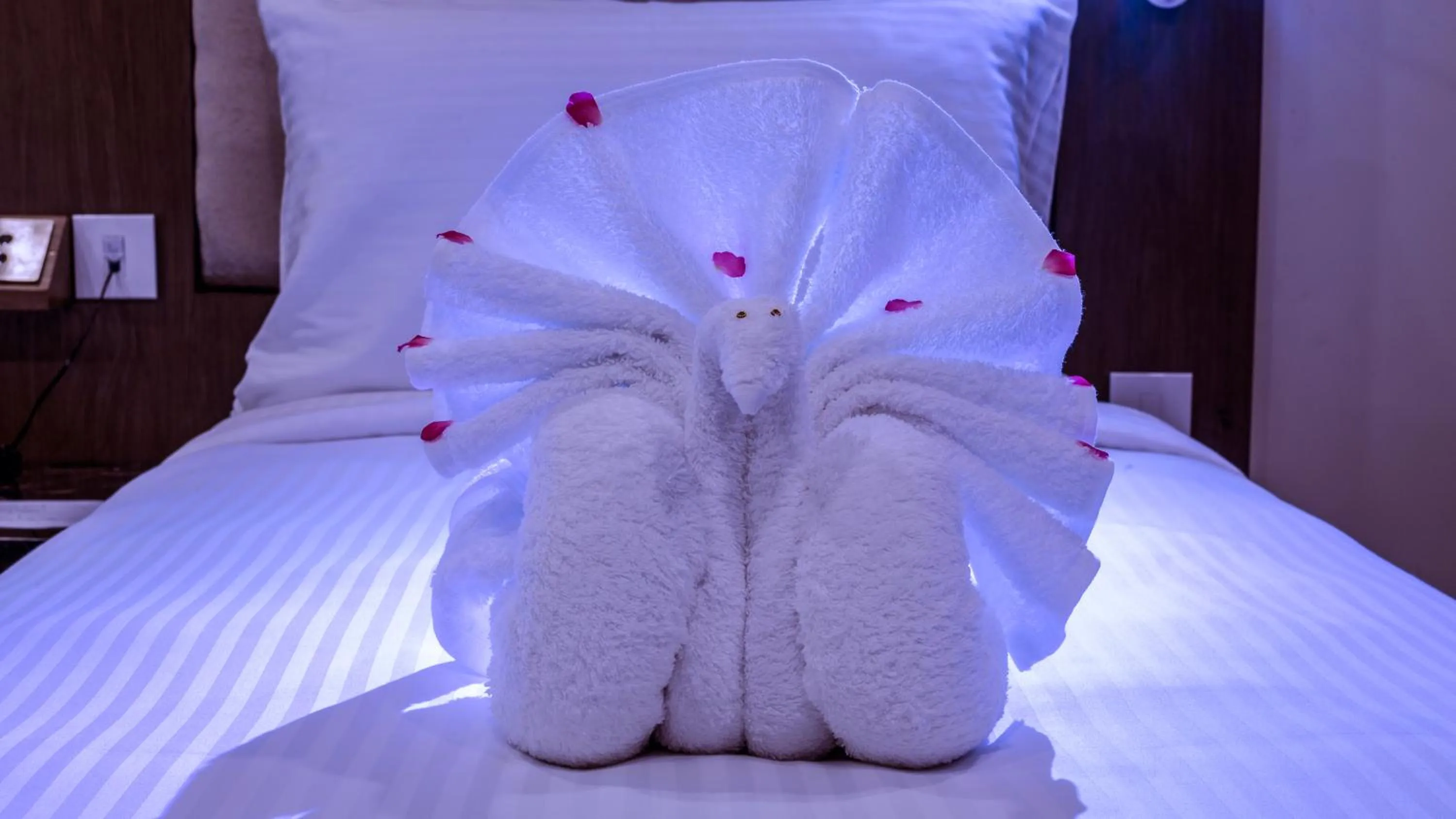 Decorative detail, Bed in Hotel Benzz Park Vellore