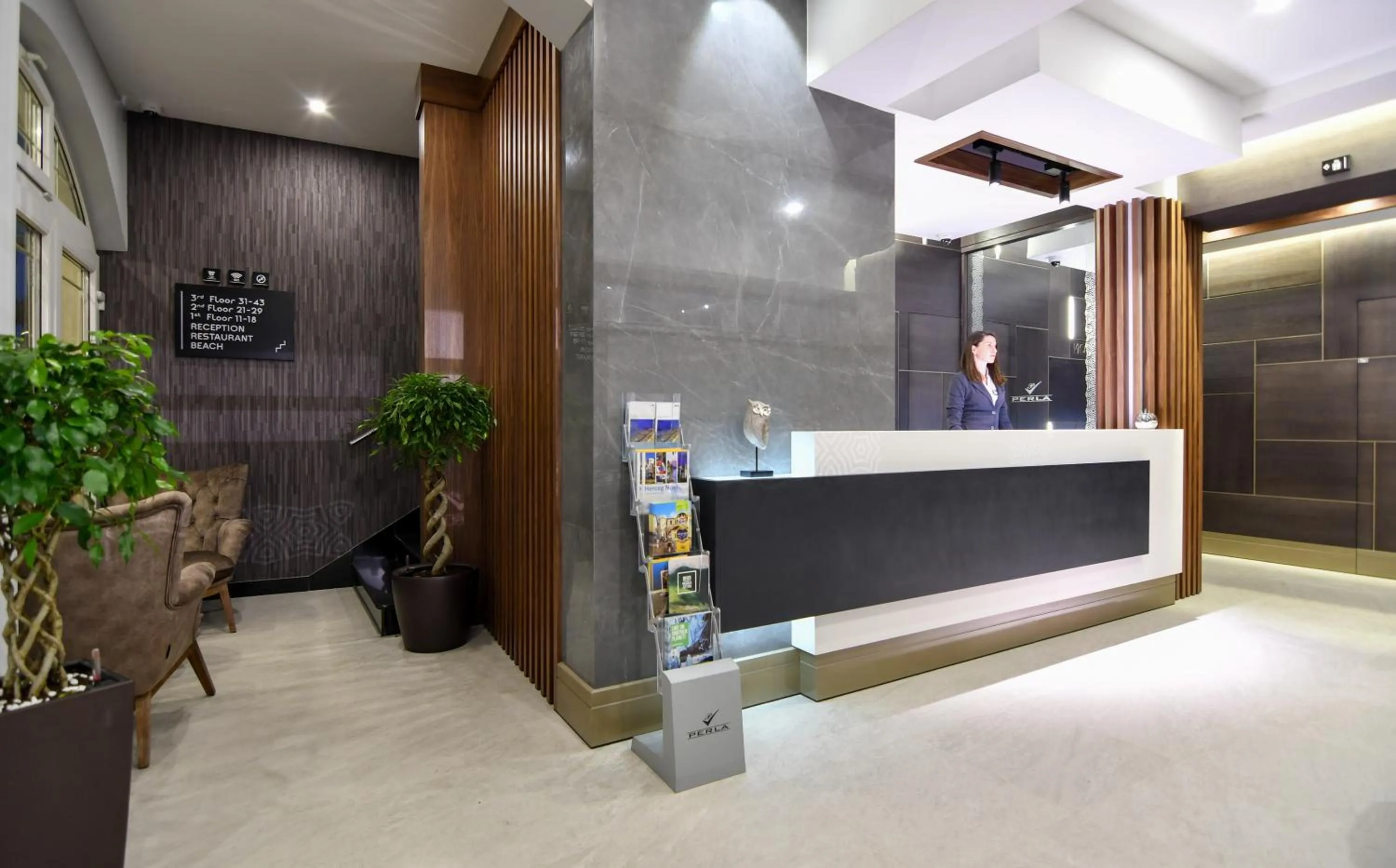 Lobby or reception in Hotel Perla