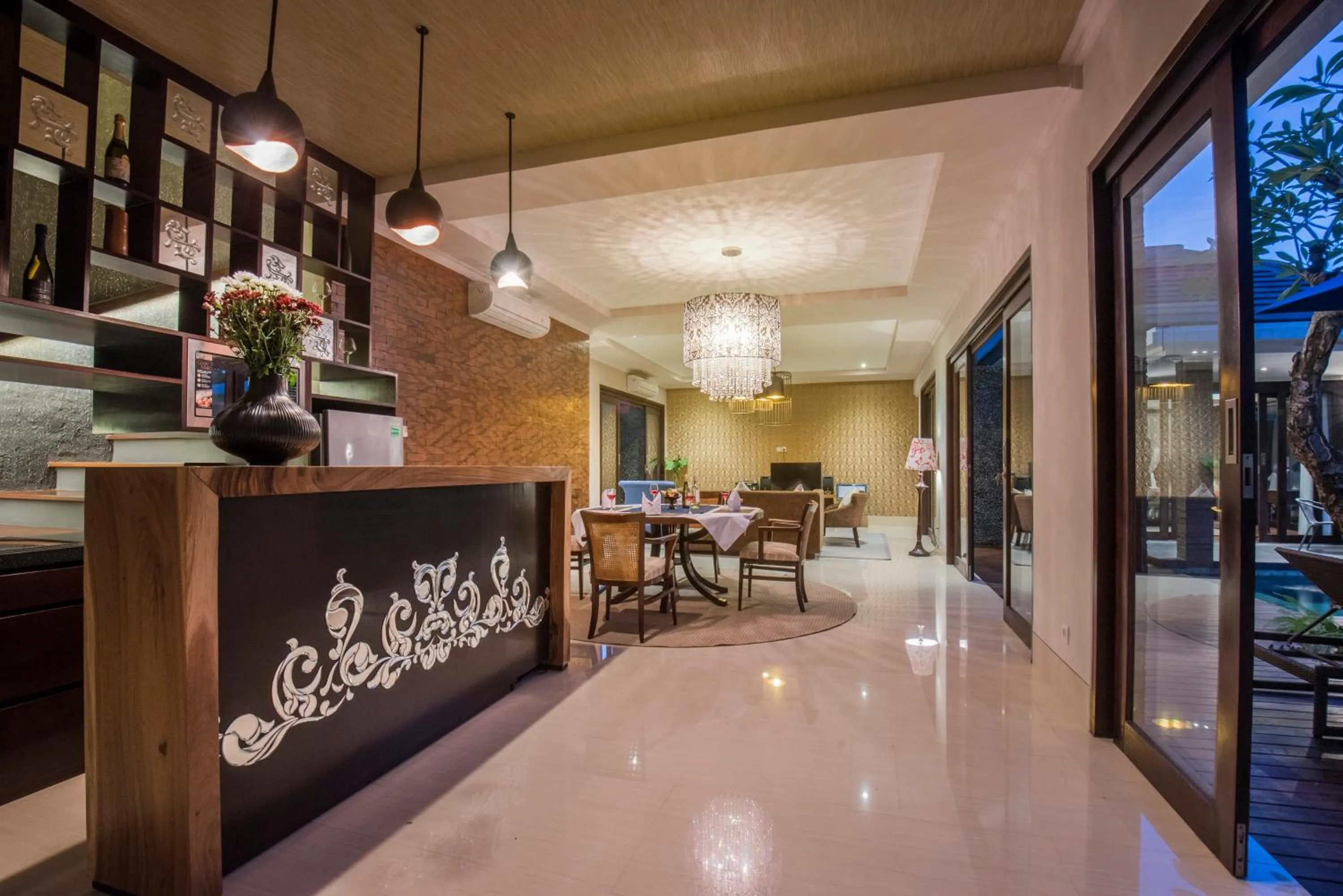 Communal lounge/ TV room in Natya Villa Jimbaran