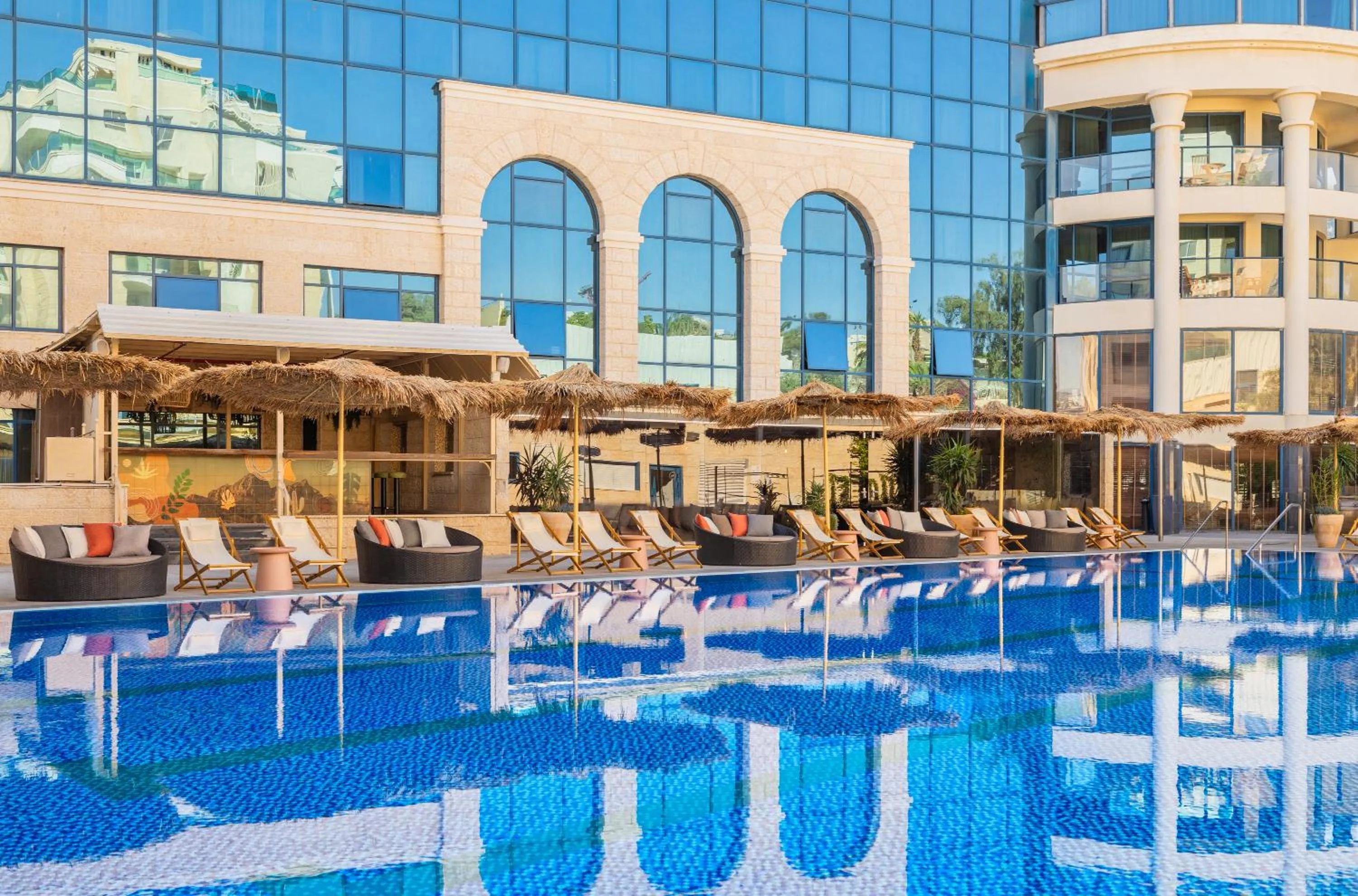 Swimming pool in Brown Red Sea